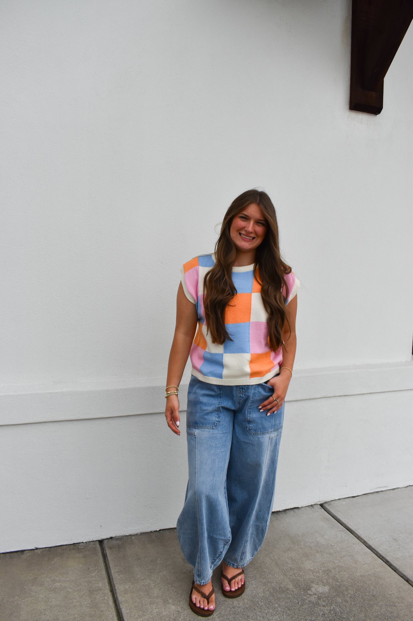 Checkered Sweater Vest