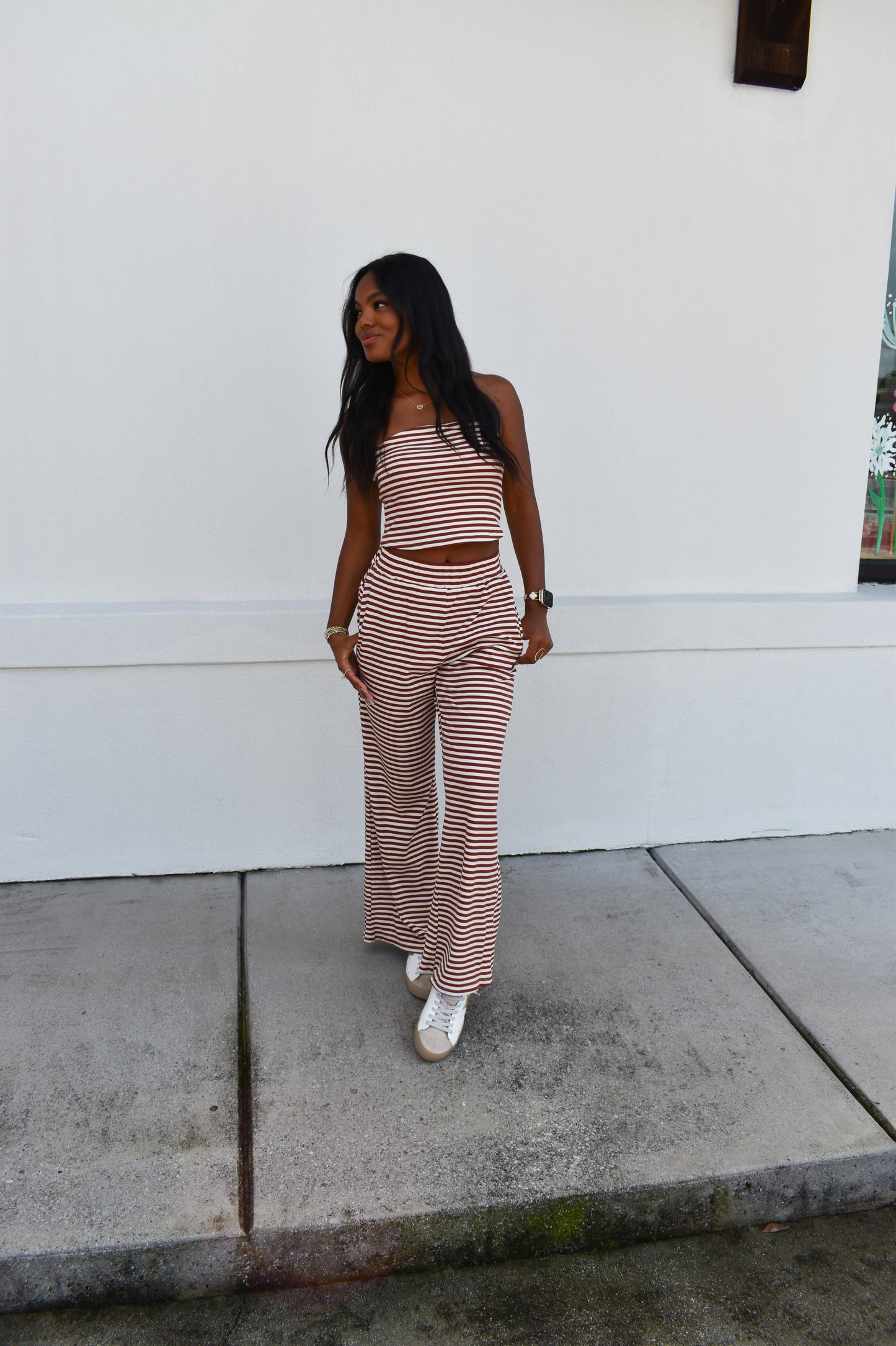 Striped Tube Top Set