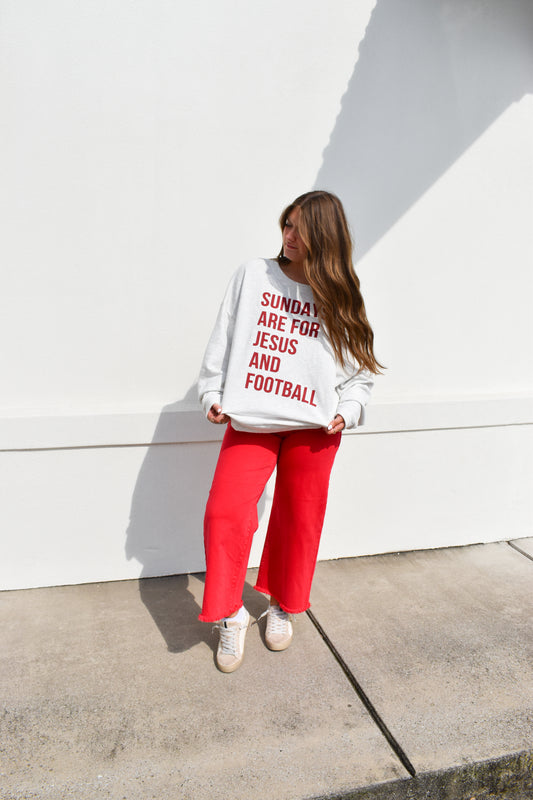 Sundays are for Jesus and  Football Sweatshirt