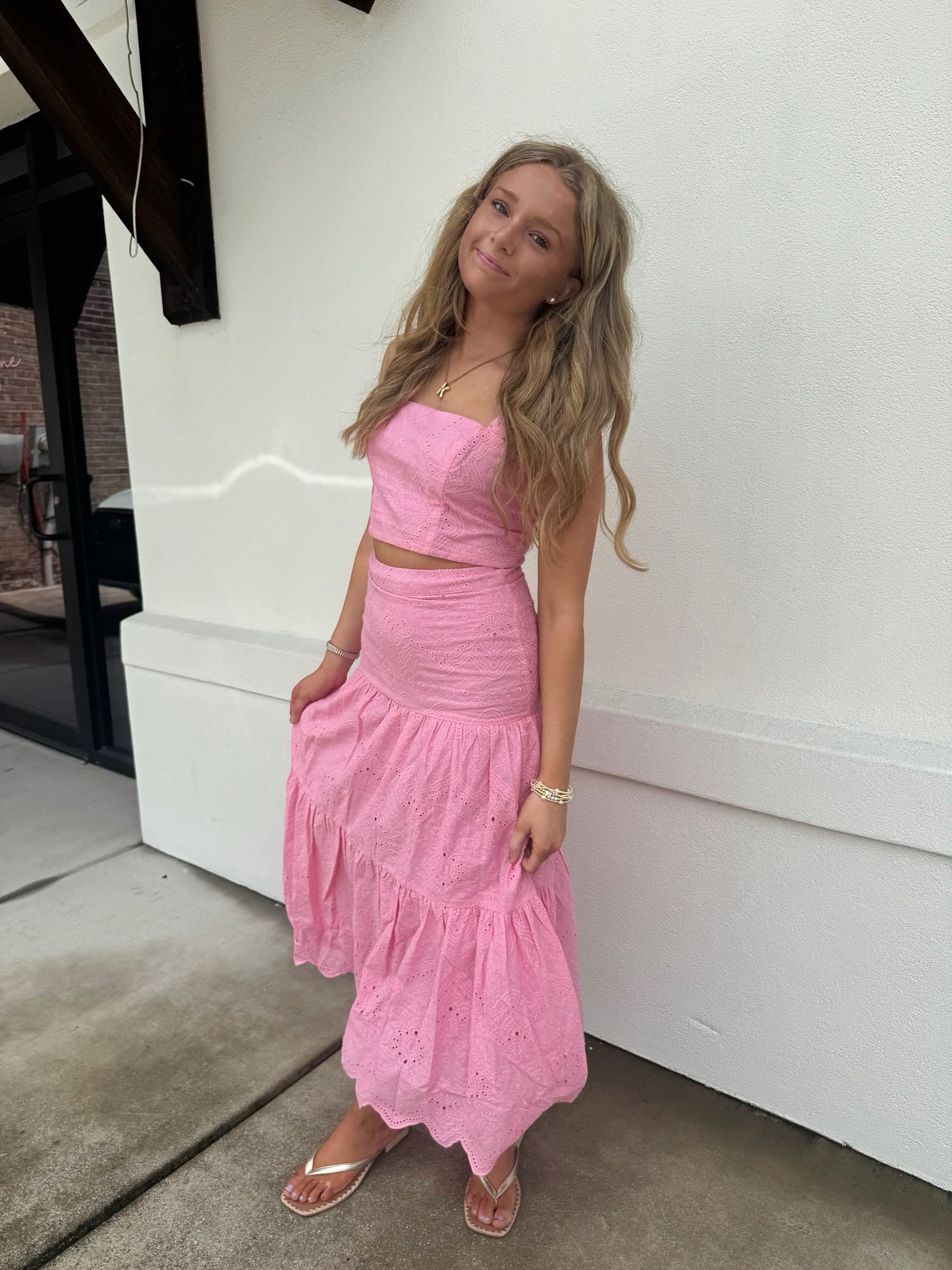 Embroidered Pattern Crop Top