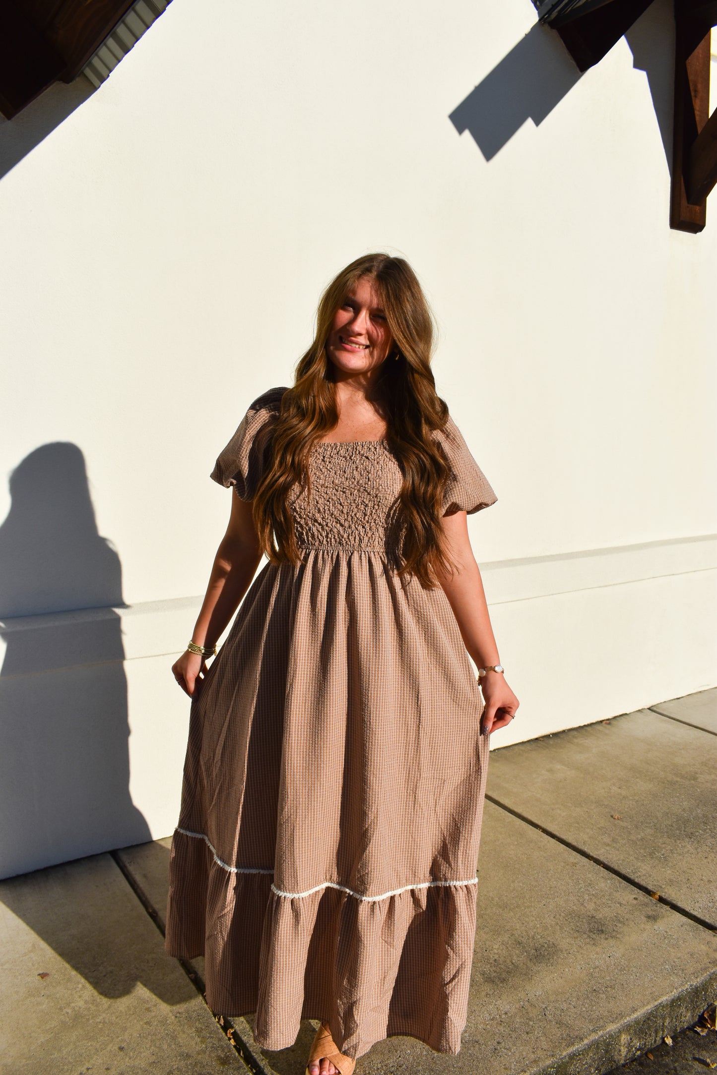 Amber Smocked Bubble Maxi Dress