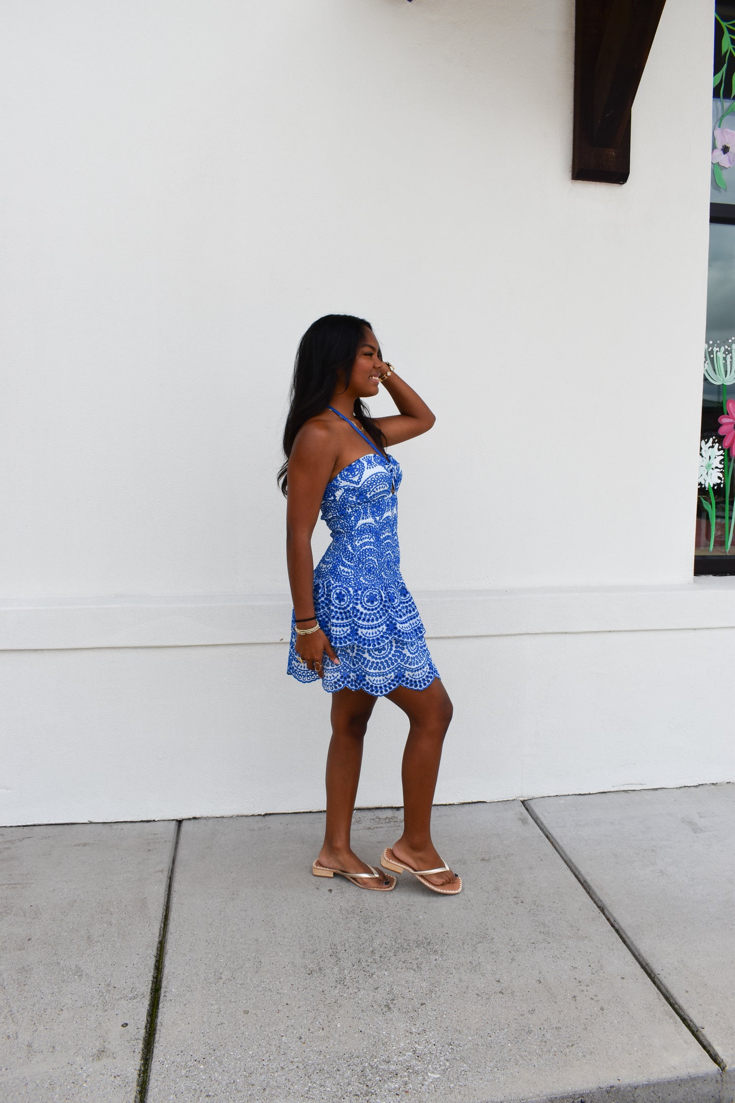 Savannah Smocked Ruffle Mini Dress