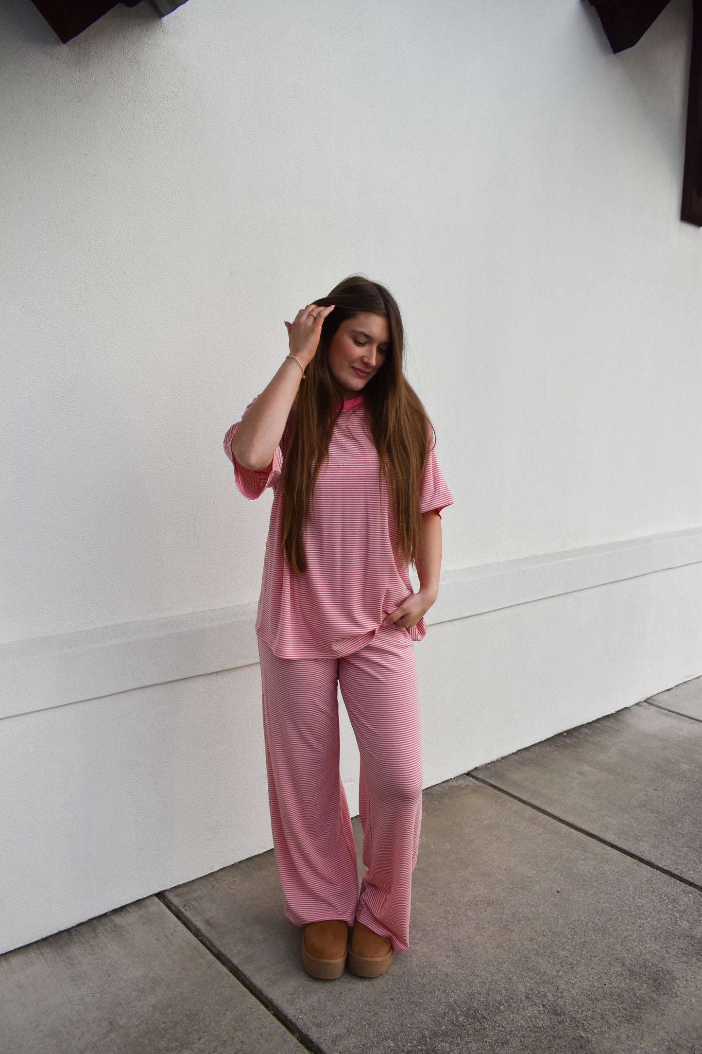 Bubblegum Stripe Short Sleeve Top