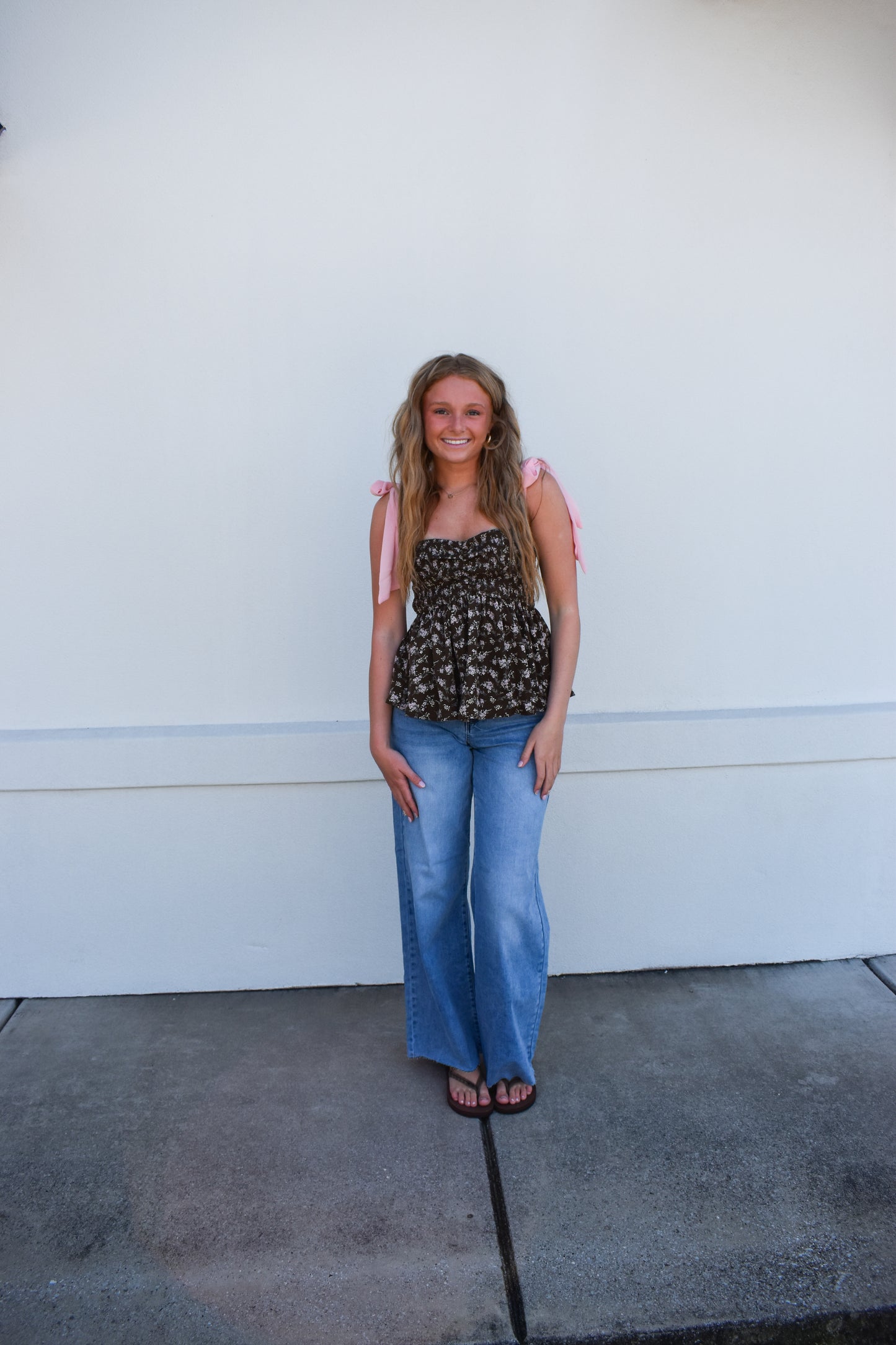 Risen Tummy Control High Rise Ankle Pallazo Jeans