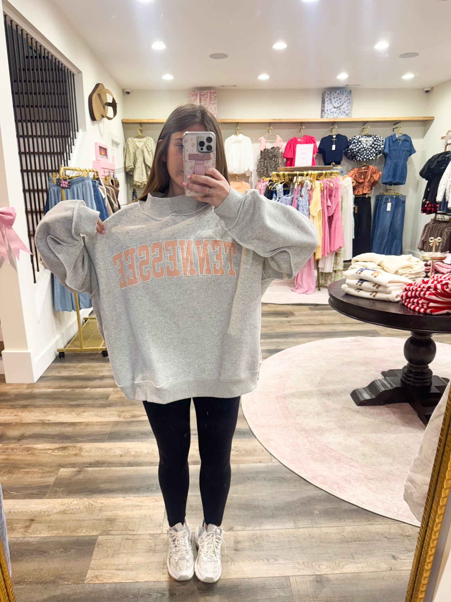 Tennessee Stripe Embroidered MockNeck
