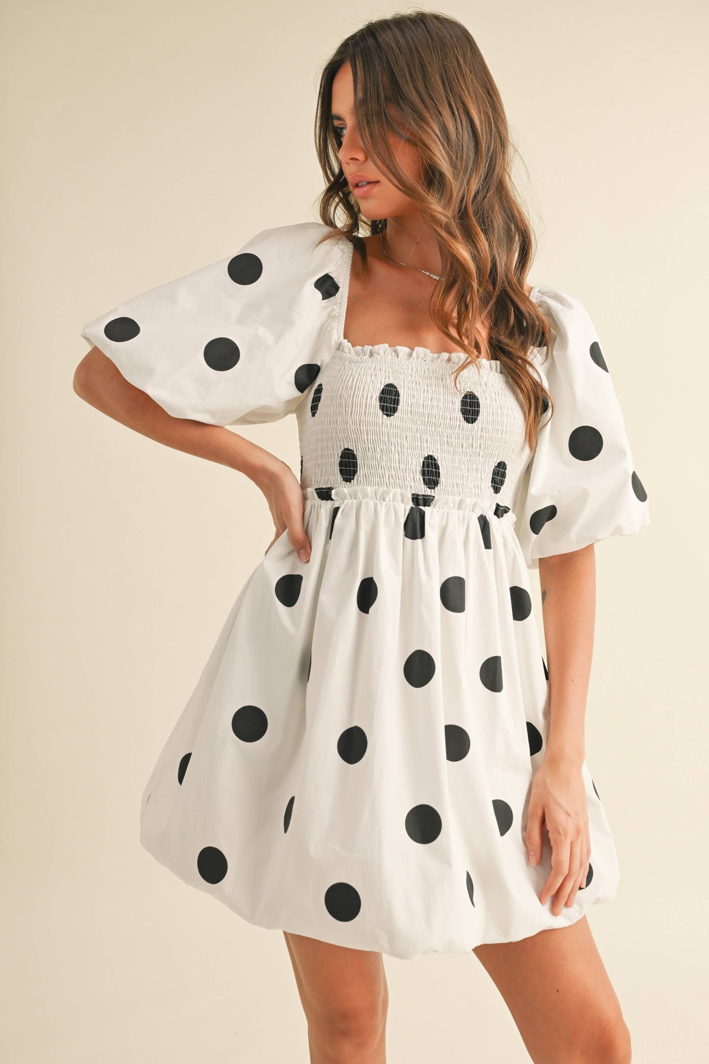 Polkadot Mini Bubble Dress