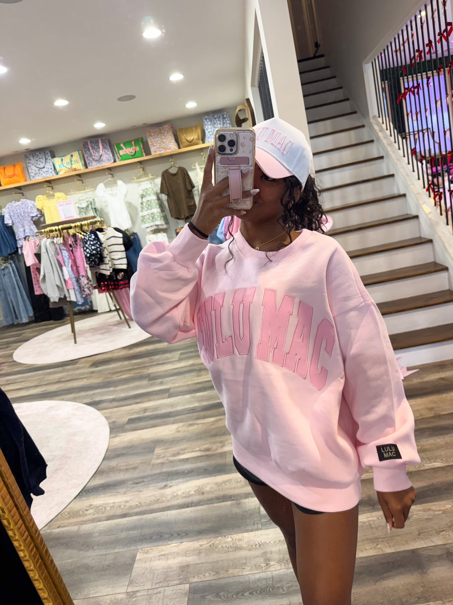 Lulu Mac Monochrome Sweatshirt: Pink
