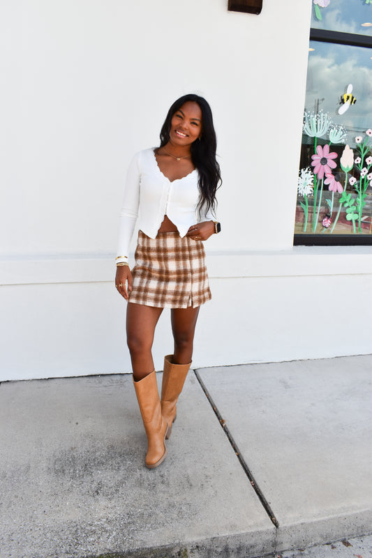 White Lace Long Sleeve Top