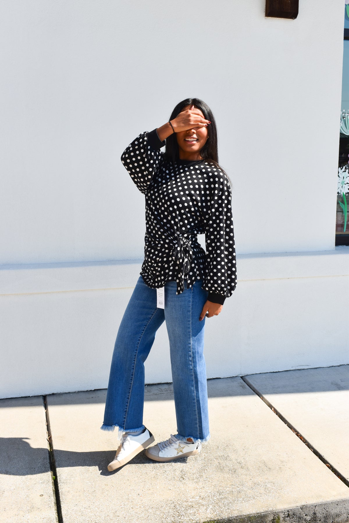 Polka Dot Tie Top