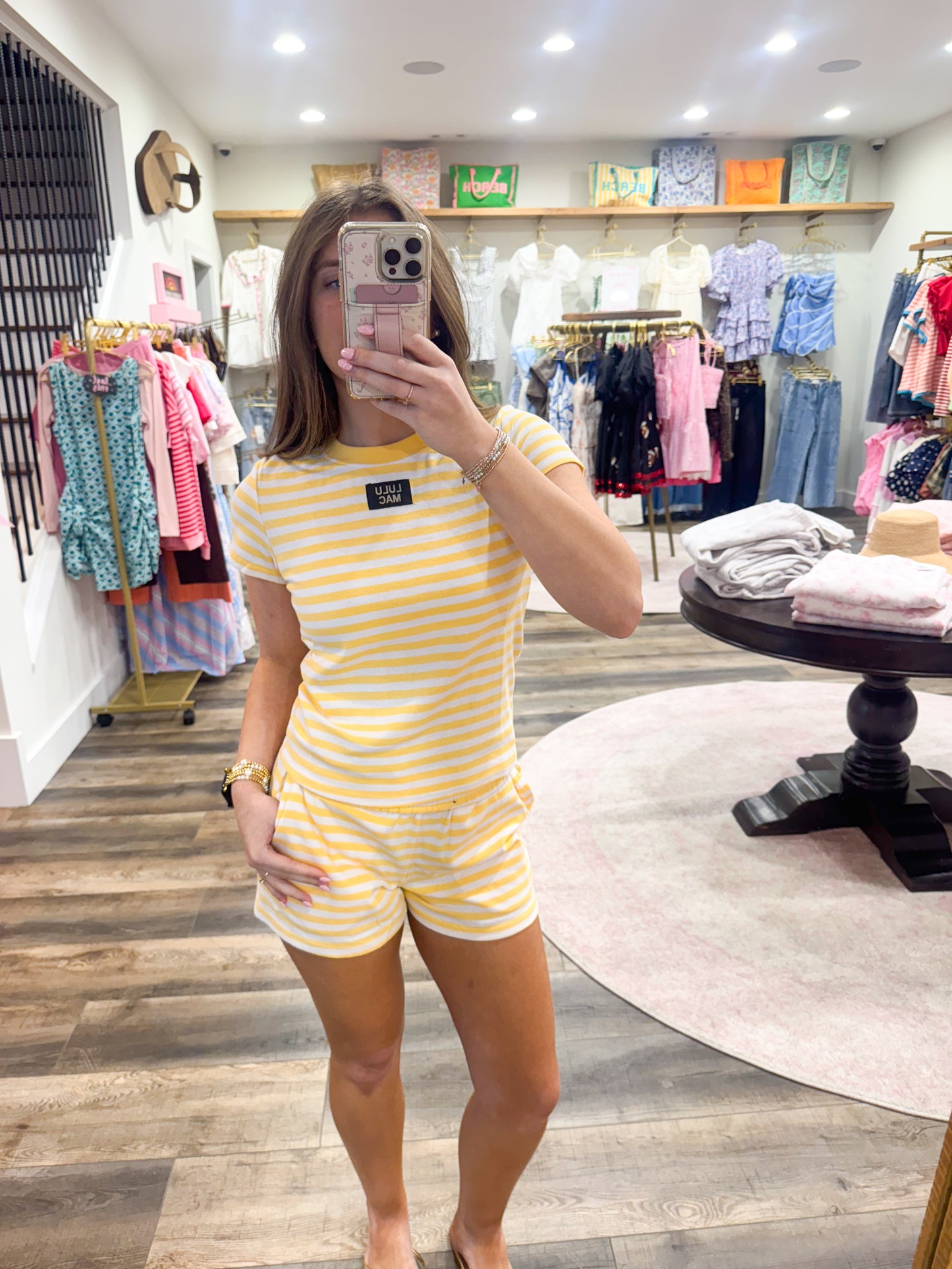 Stripe Shorts: Yellow