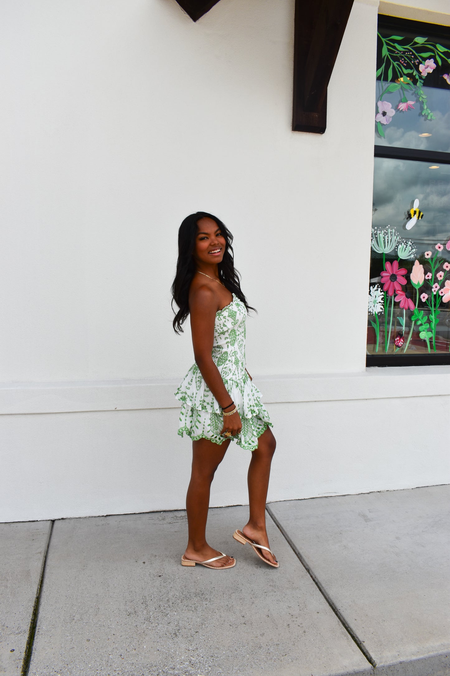 Lola Smocked Ruffle Mini Dress