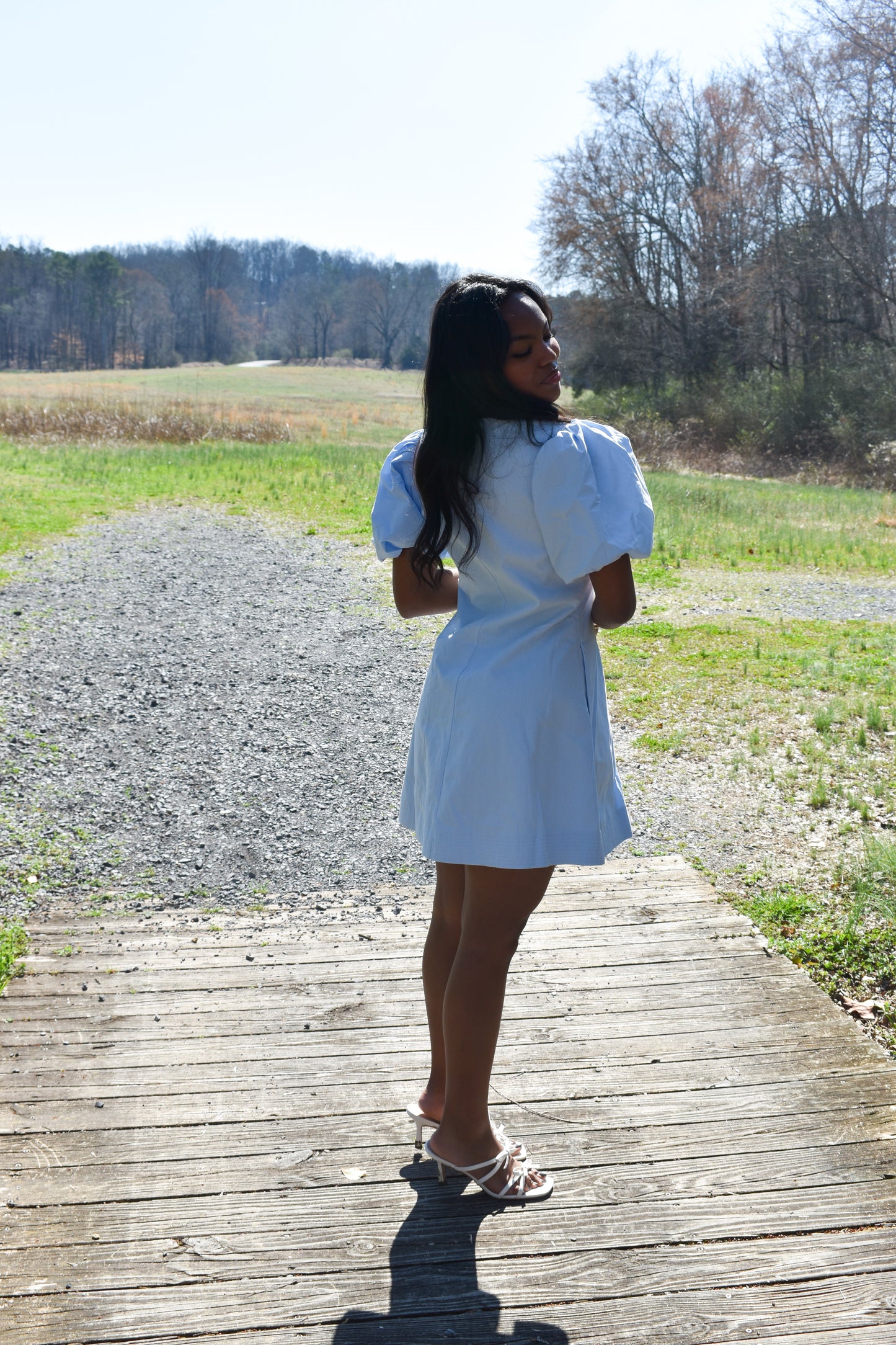 Bubble Button Down Mini Dress