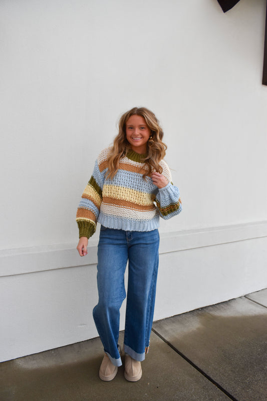 Multi Color Stripe Sweater