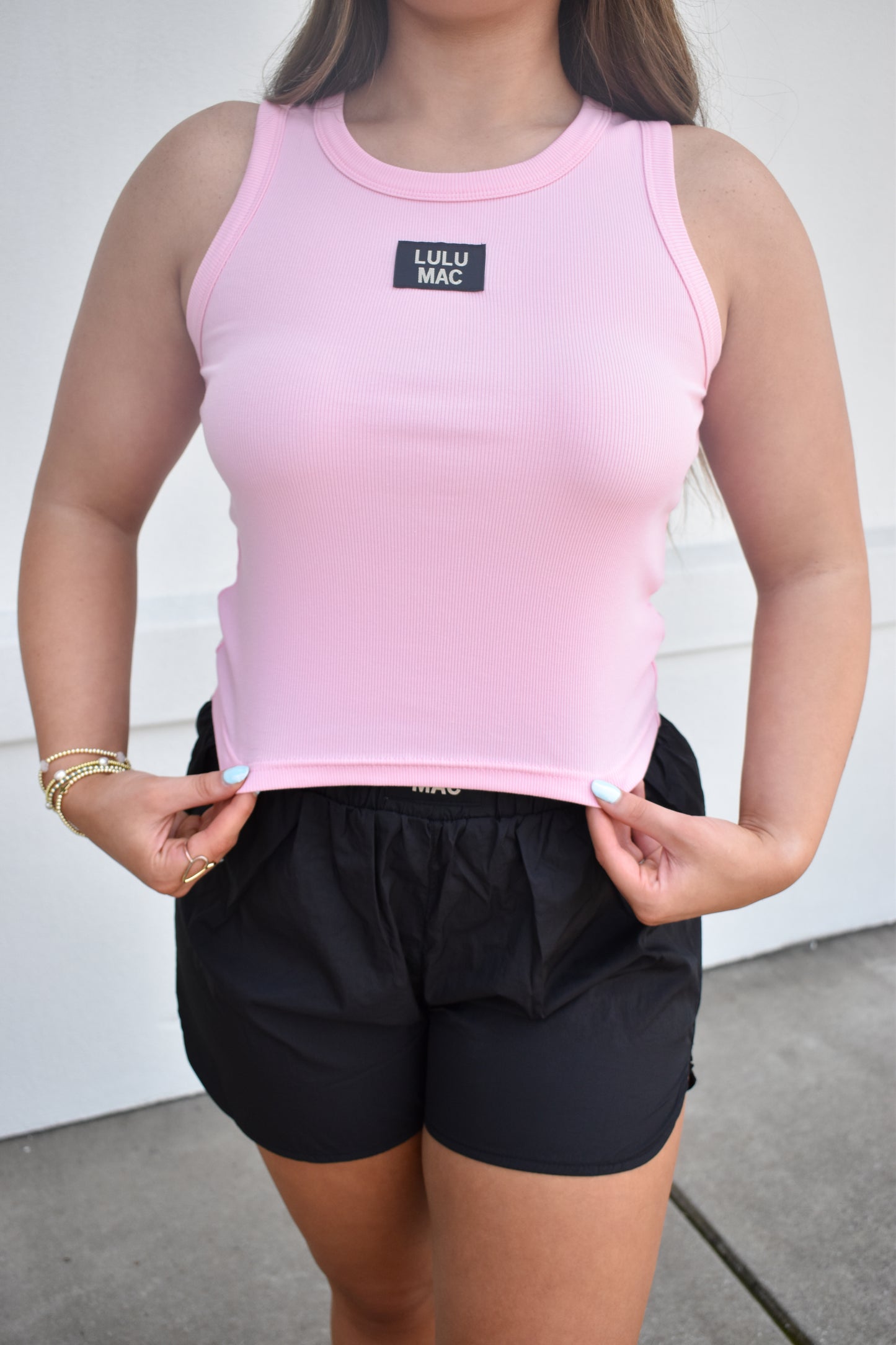 LULU MAC Solid Tank Top: Light Pink