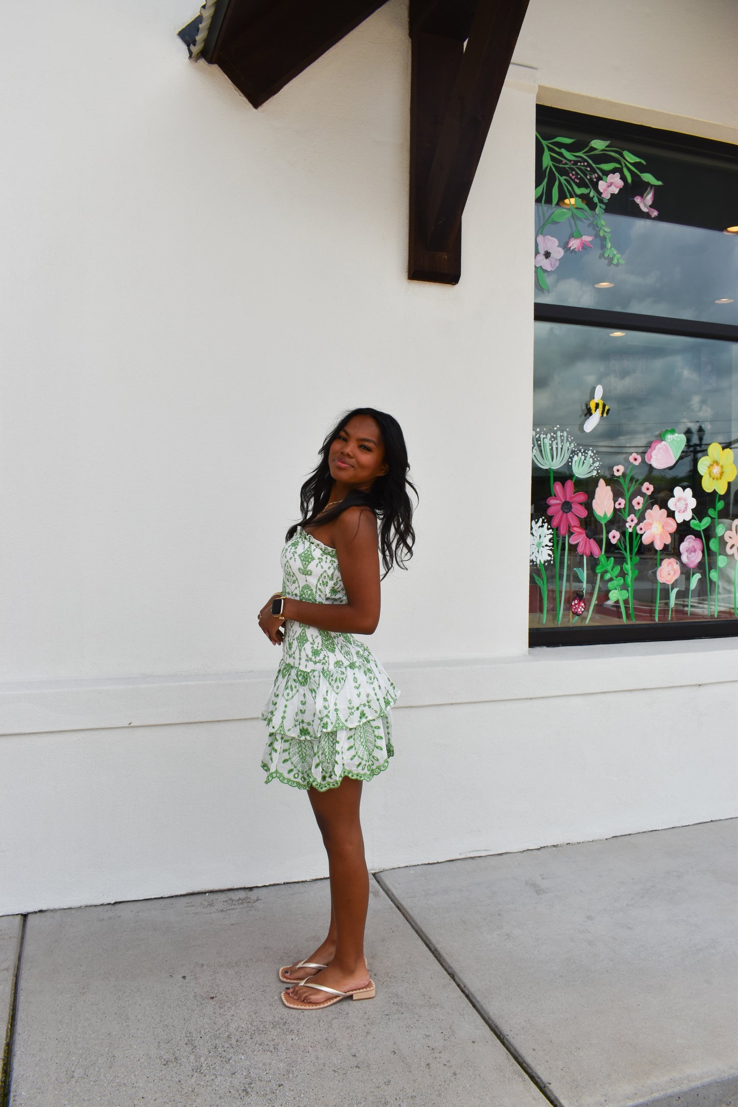 Lola Smocked Ruffle Mini Dress