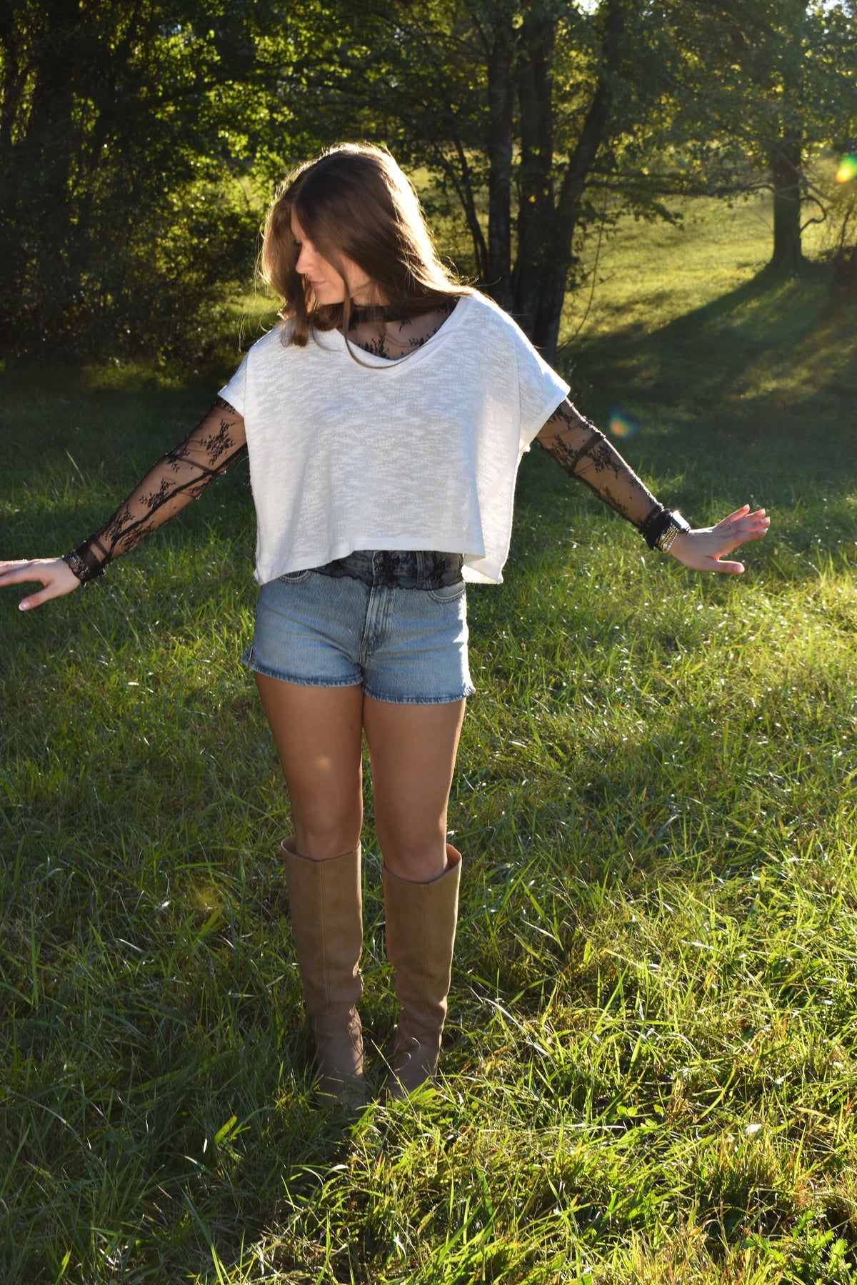 Floral Lace Embroidered Top