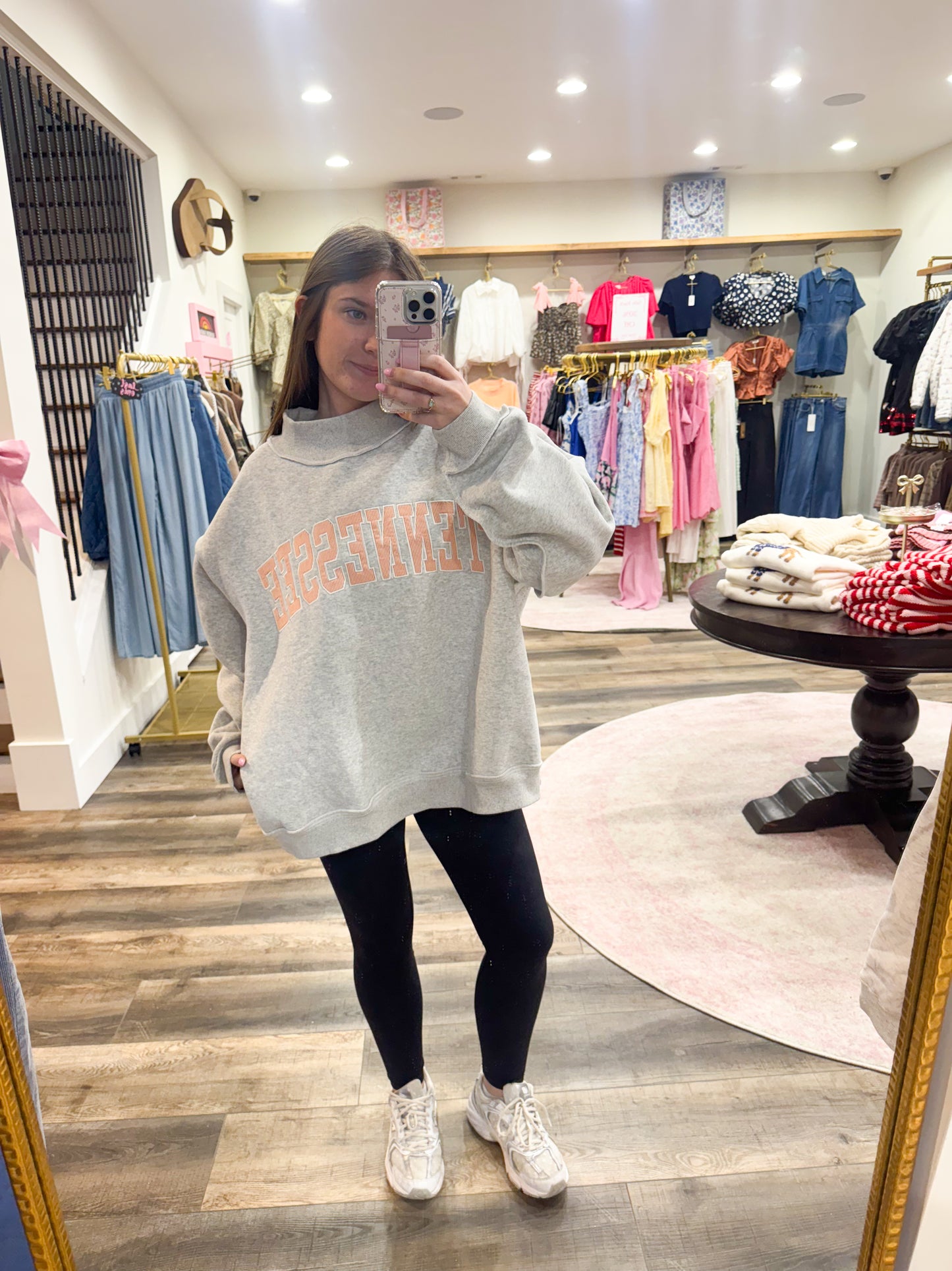 Tennessee Stripe Embroidered MockNeck