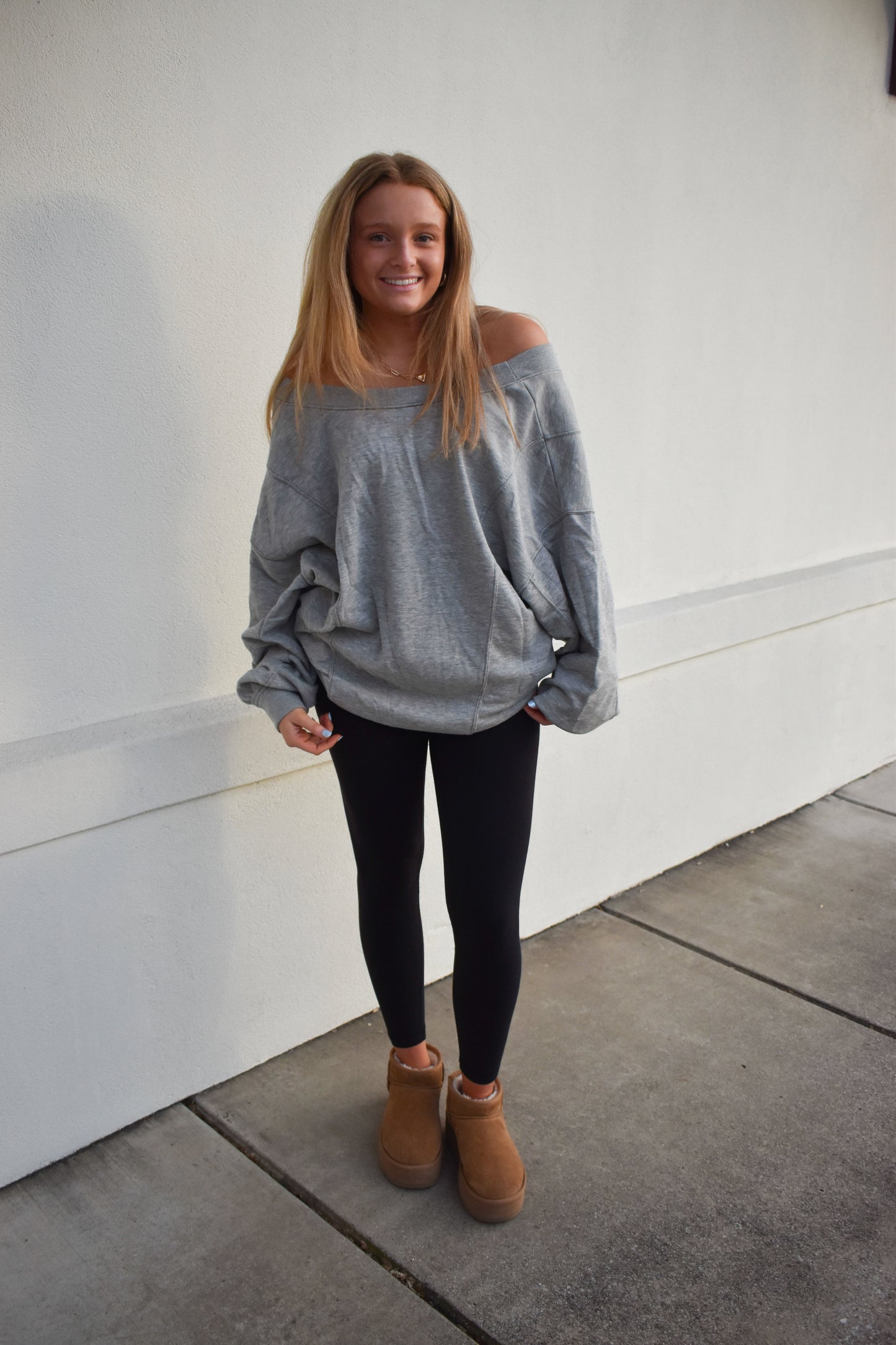Reversible Twist-Front Terry Sweatshirt