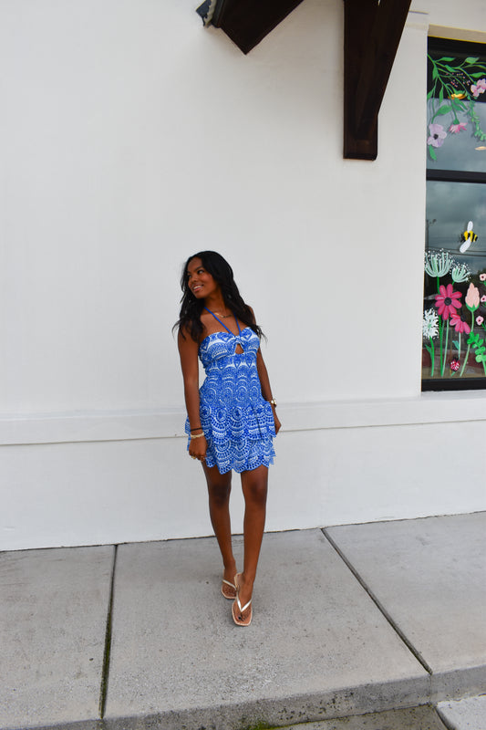 Savannah Smocked Ruffle Mini Dress