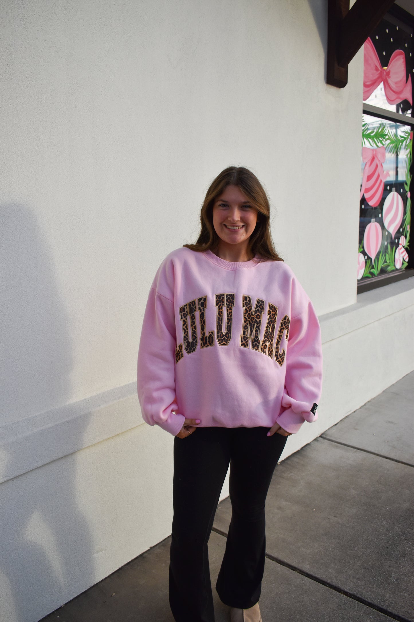 Leopard Lulu Mac Pink Sweatshirt