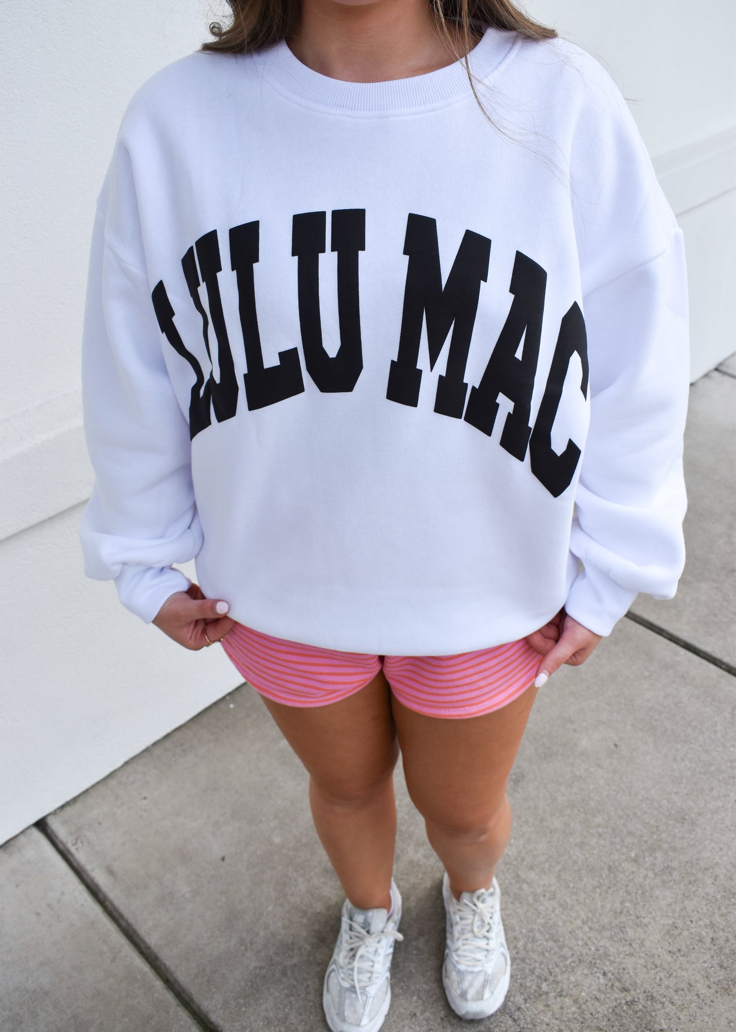 Lulu Mac Sweatshirt: White/Black