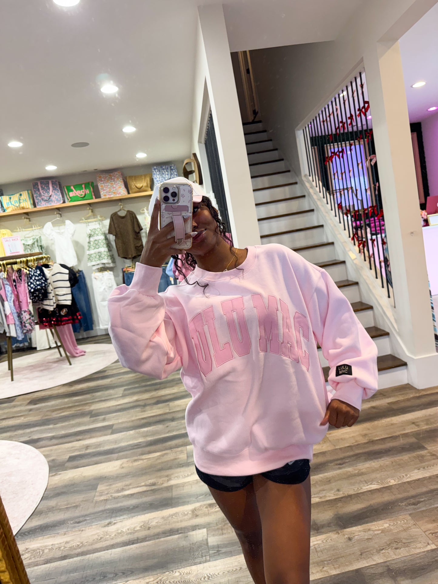 Lulu Mac Monochrome Sweatshirt: Pink
