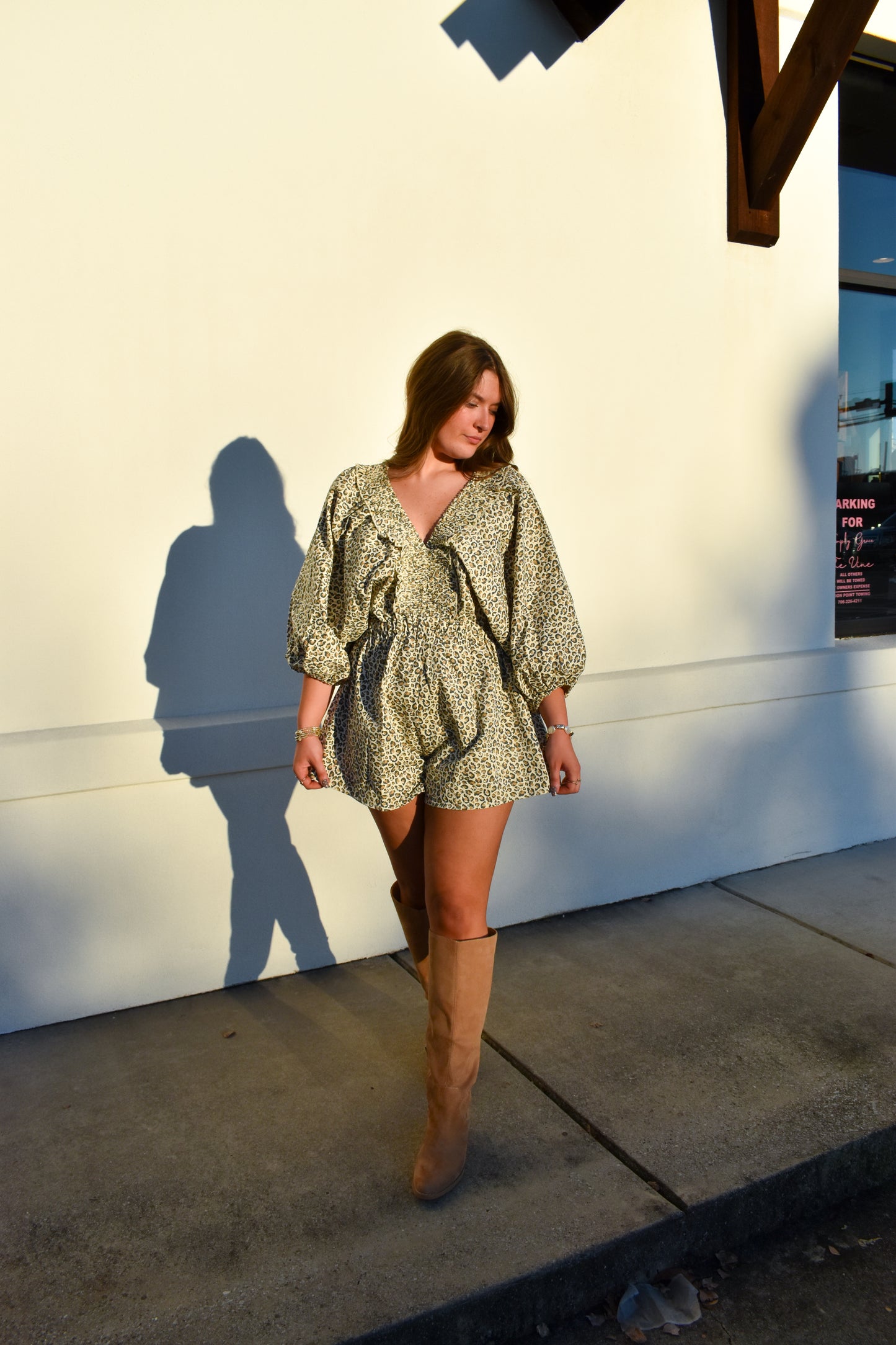 Leopard V-Neck Romper