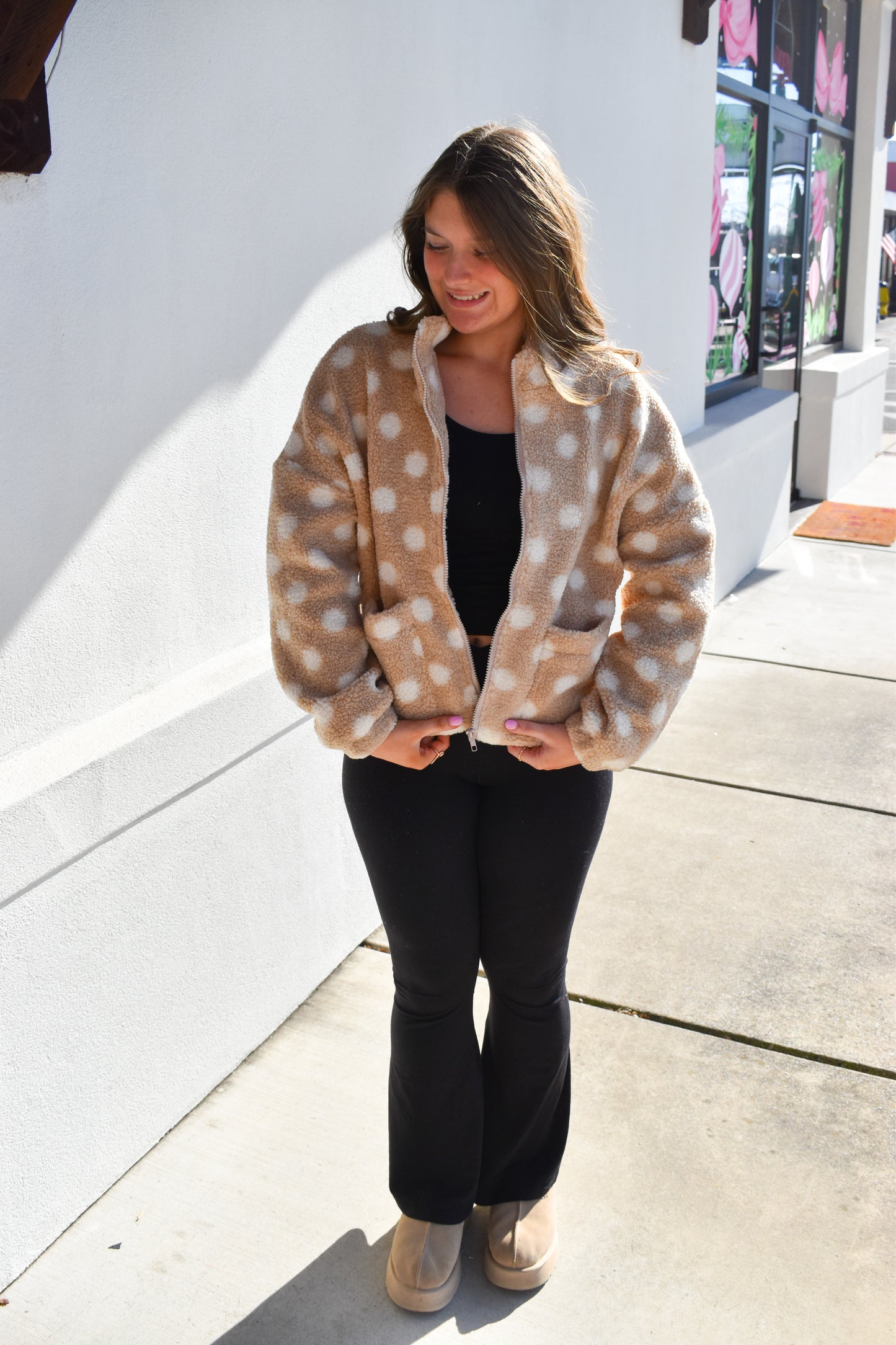 Tan Polka Dot Jacket
