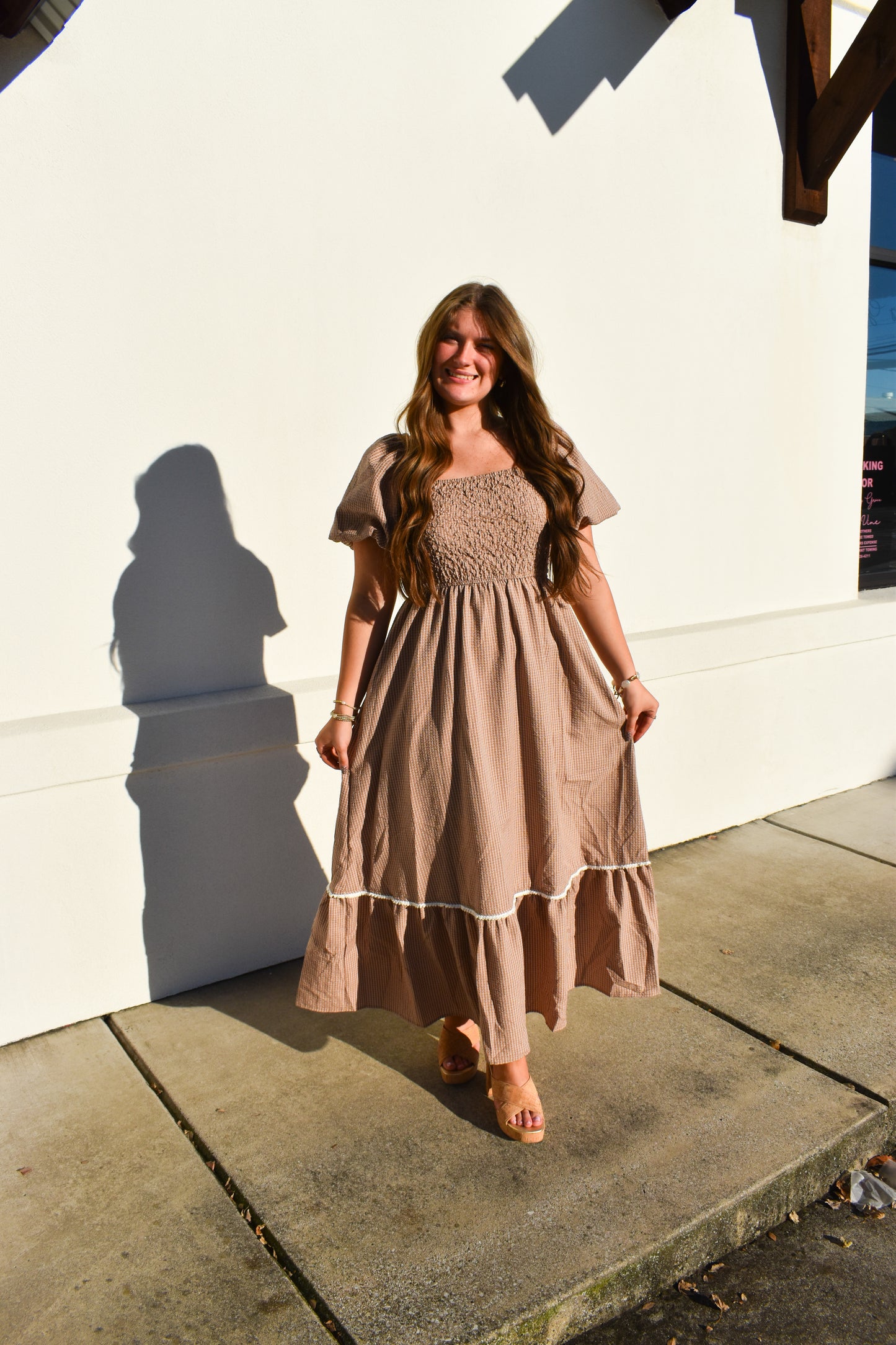Amber Smocked Bubble Maxi Dress