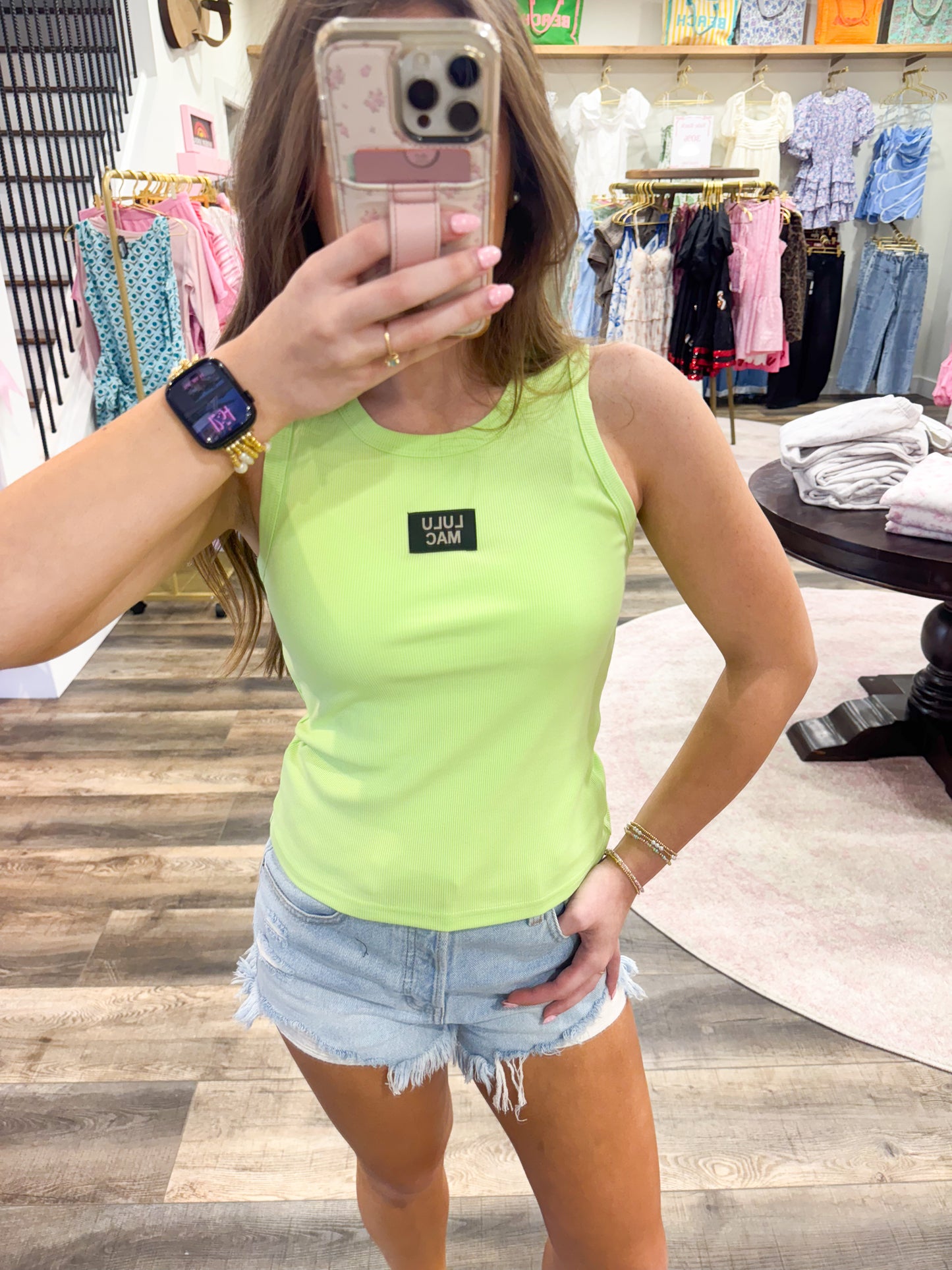 Lulu Mac Tank Top: Pistachio