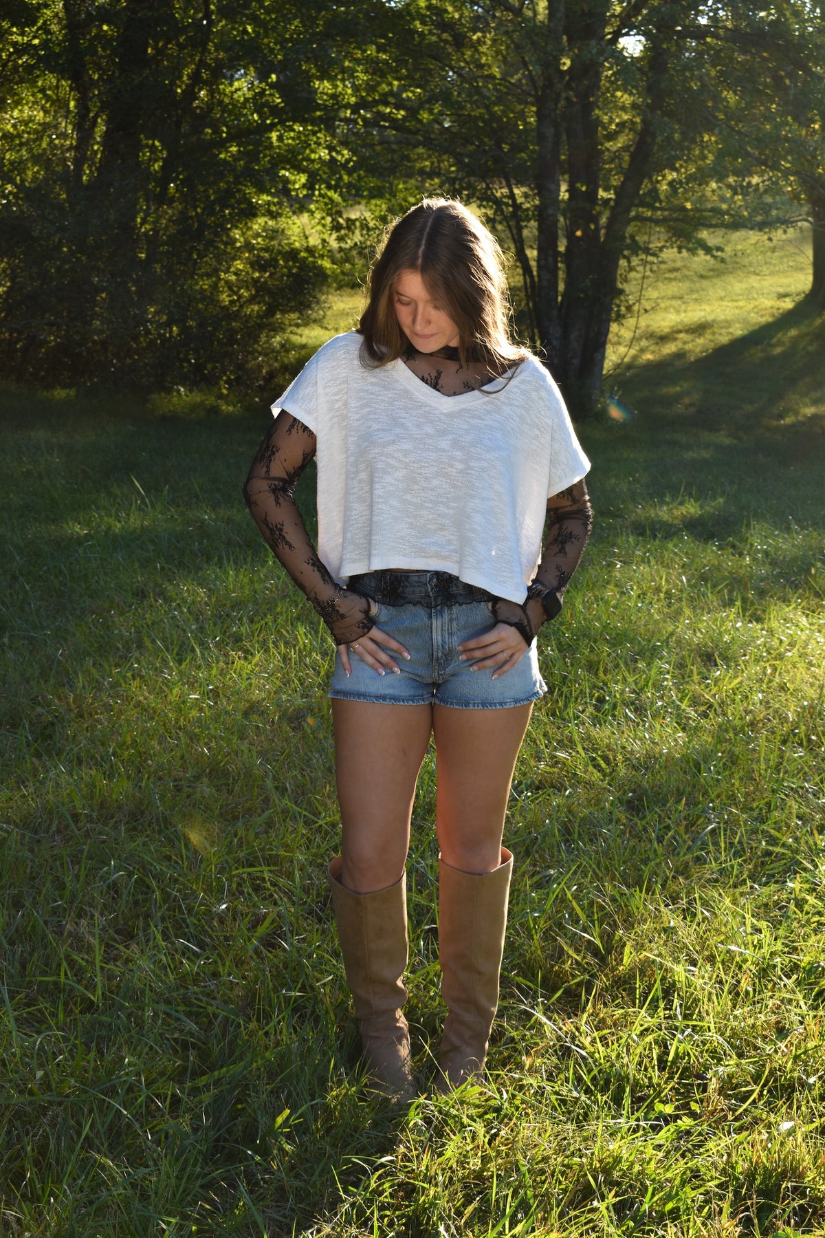 Floral Lace Embroidered Top