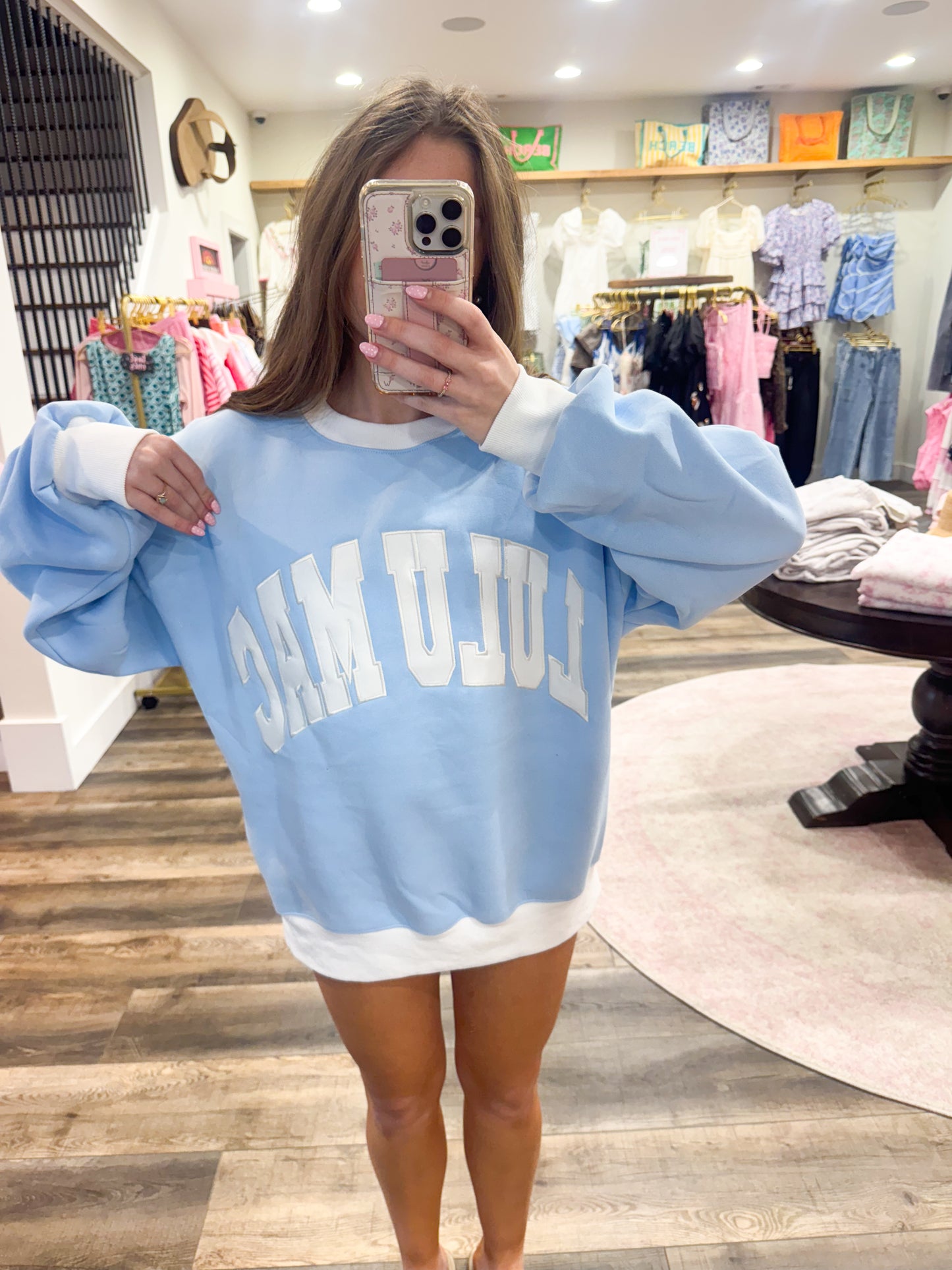 Lulu Mac Color Block: Light Blue/White