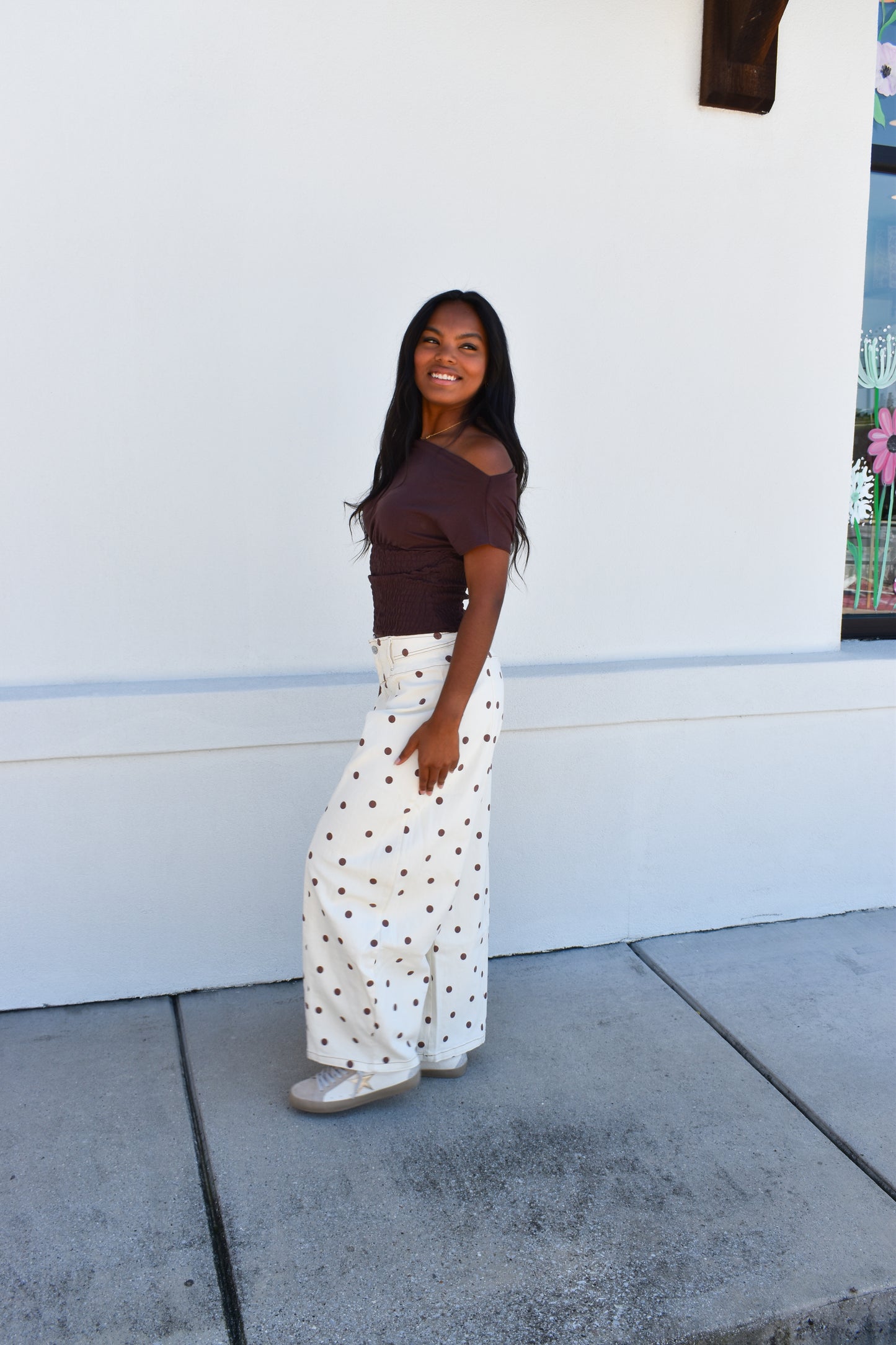 Janey Off Shoulder Smocked Top