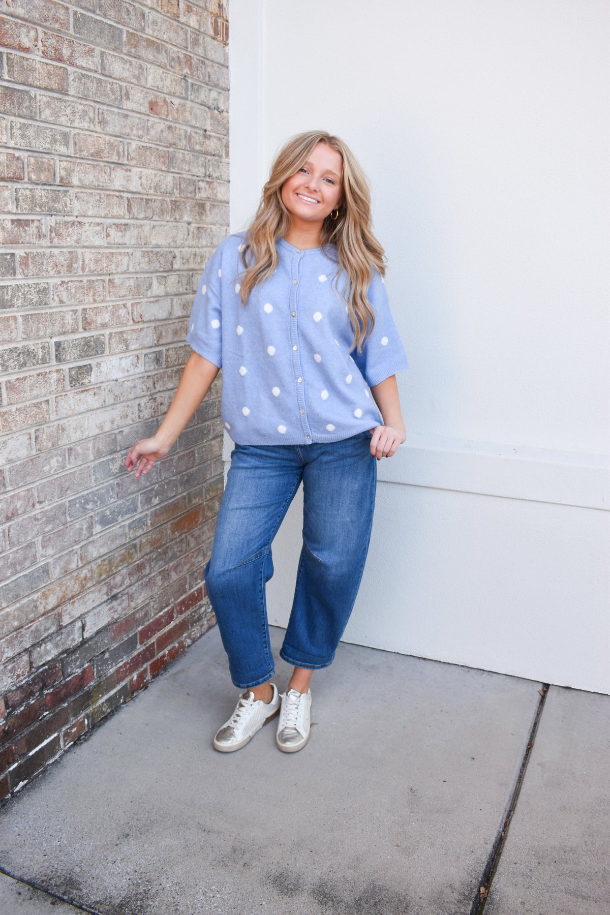 Leia Polka Dot Short Sleeve Cardigan