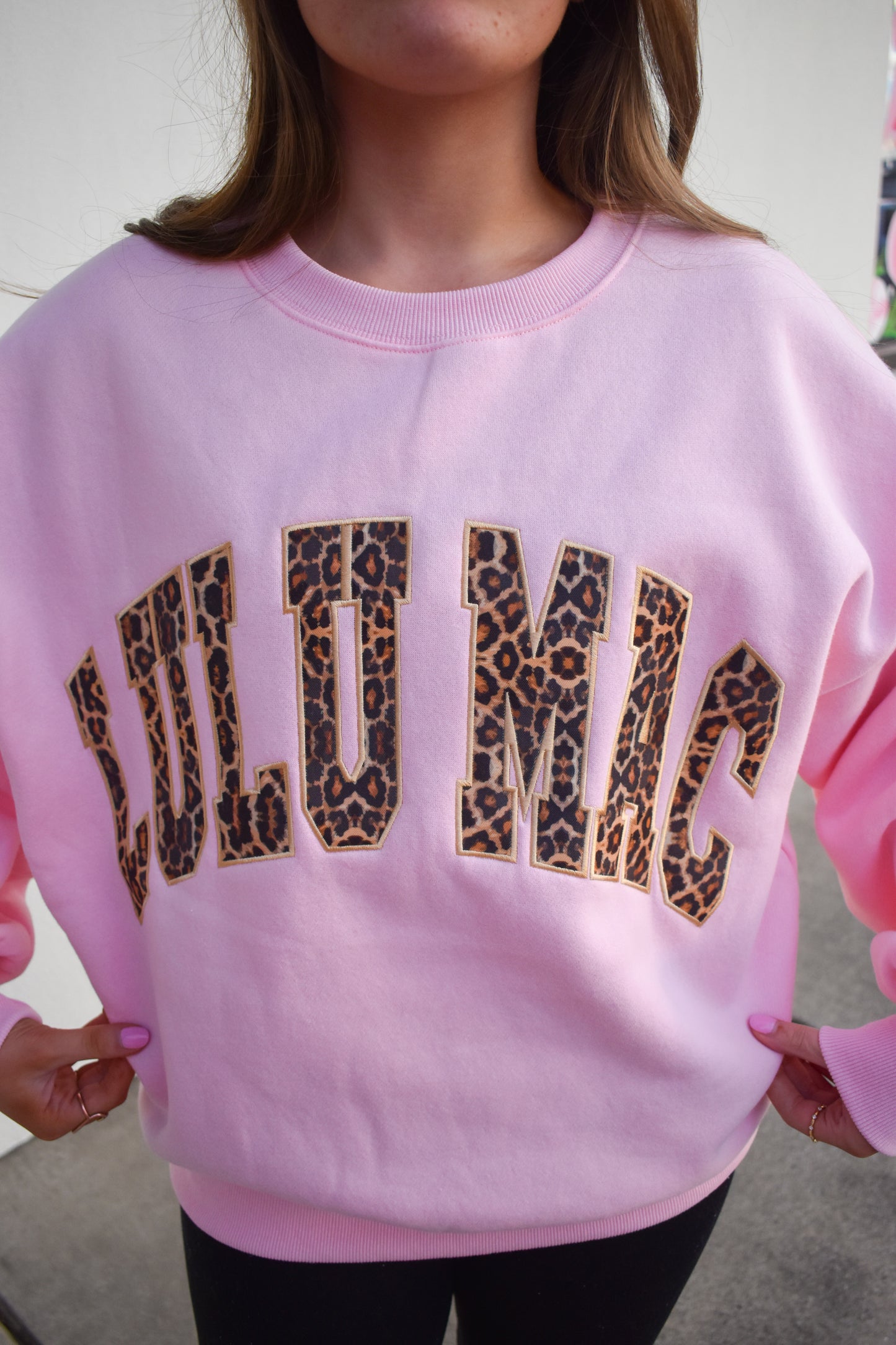 Leopard Lulu Mac Pink Sweatshirt