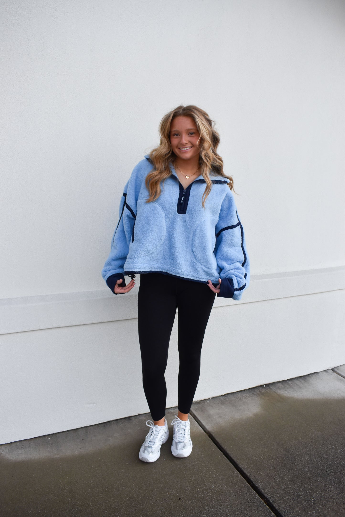 Peri Blue Zip up Fleece