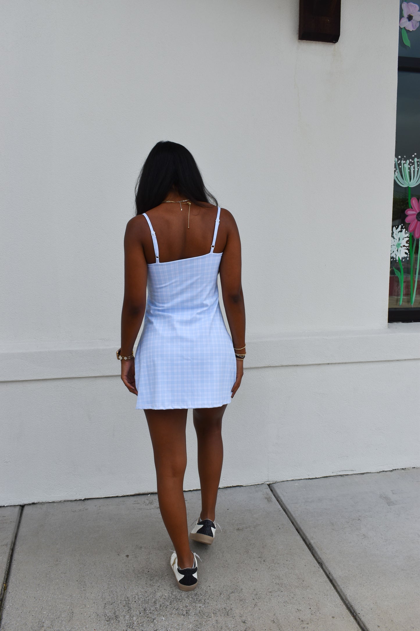 Plaid Print Sweetheart Dress