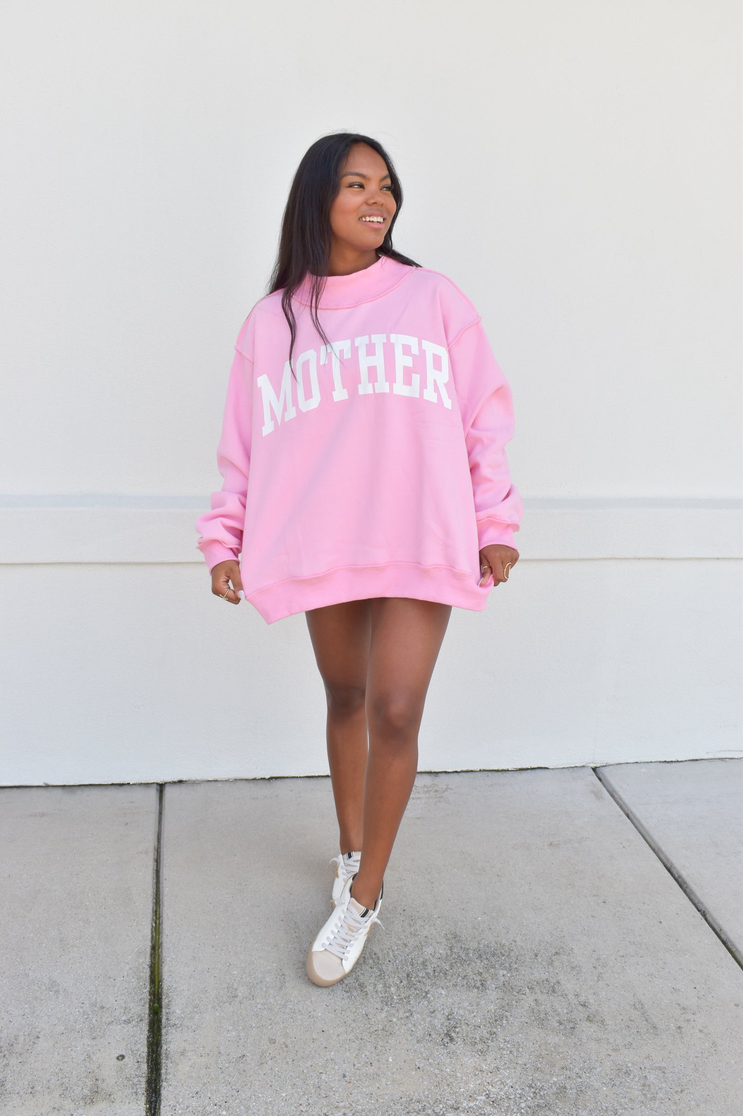 "Mother"  Reversible Mockneck