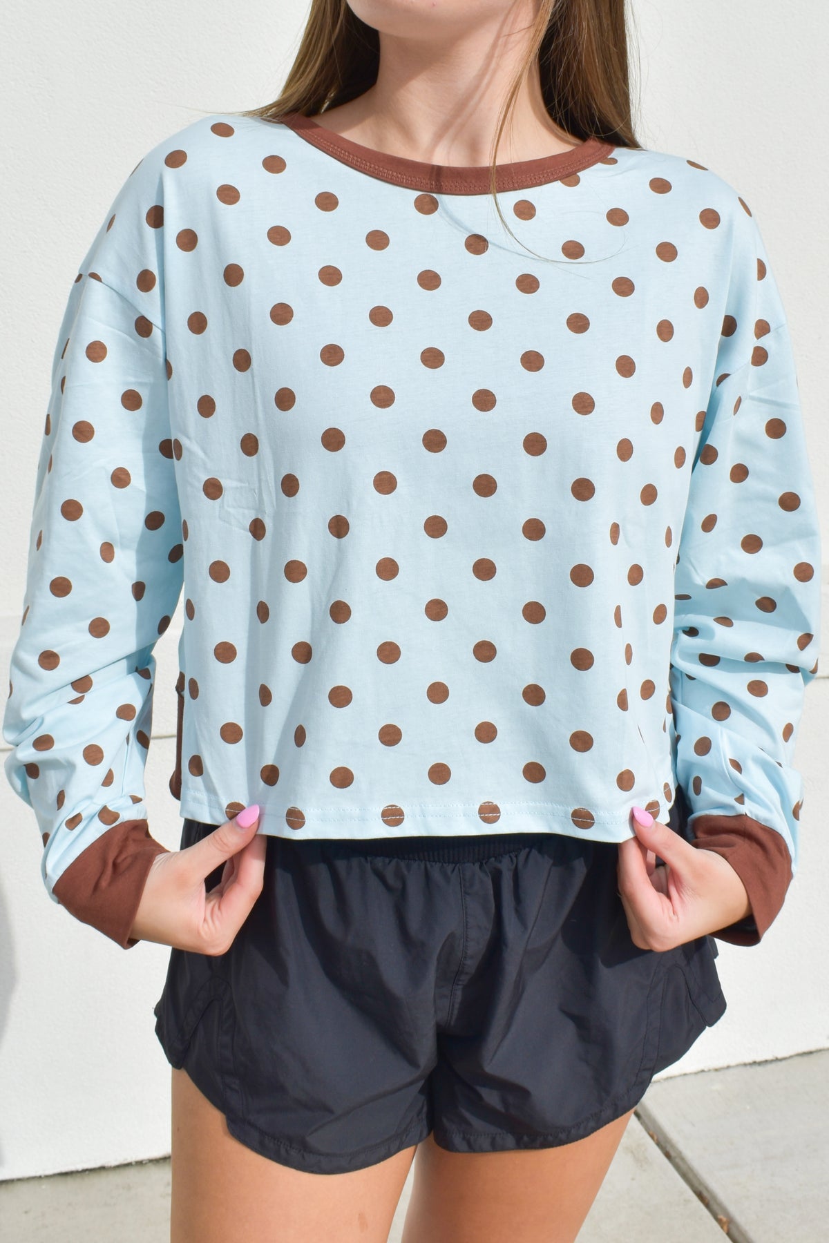 Polka Dot Top W/ Back Cutout