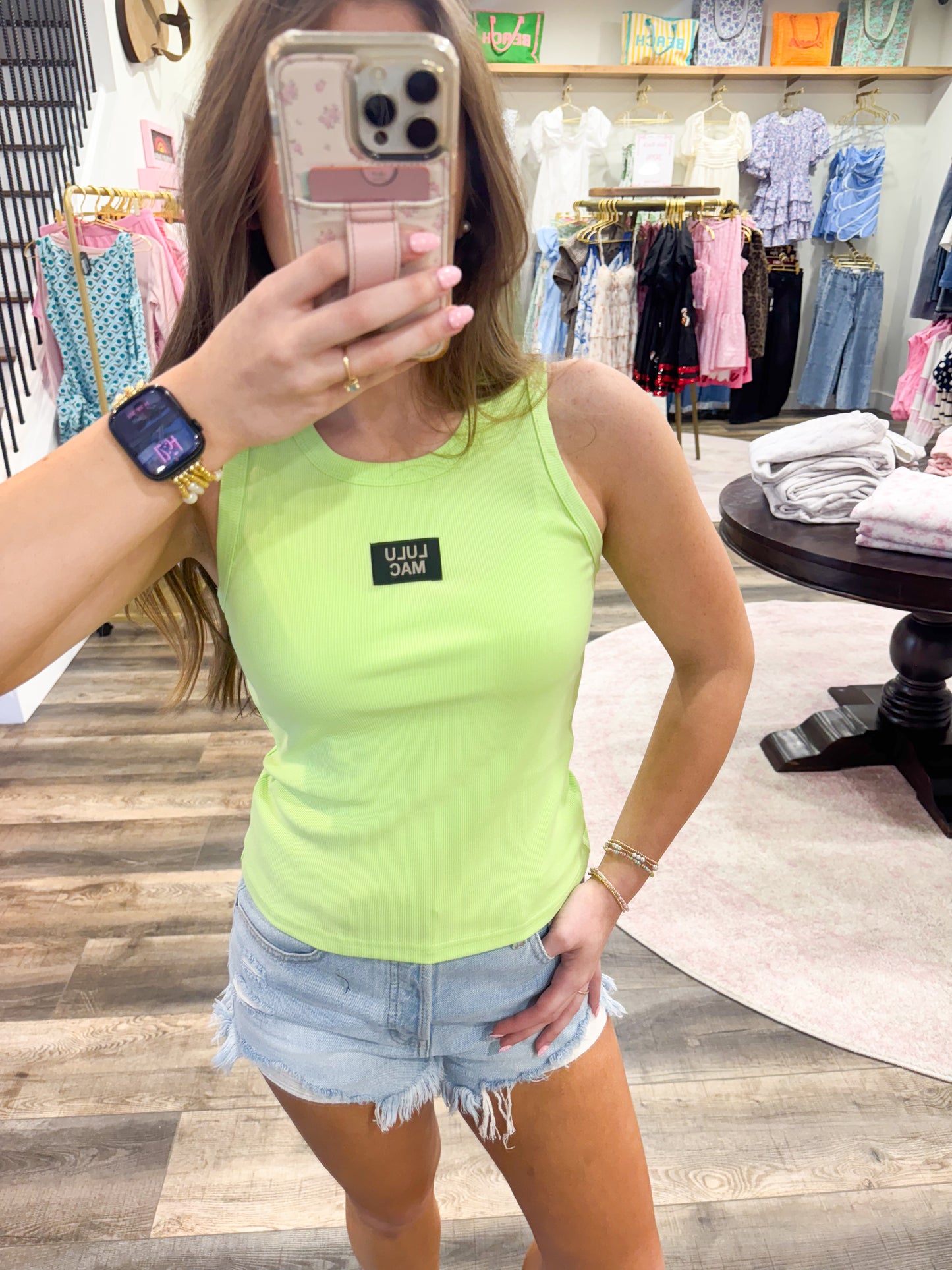 Lulu Mac Tank Top: Pistachio