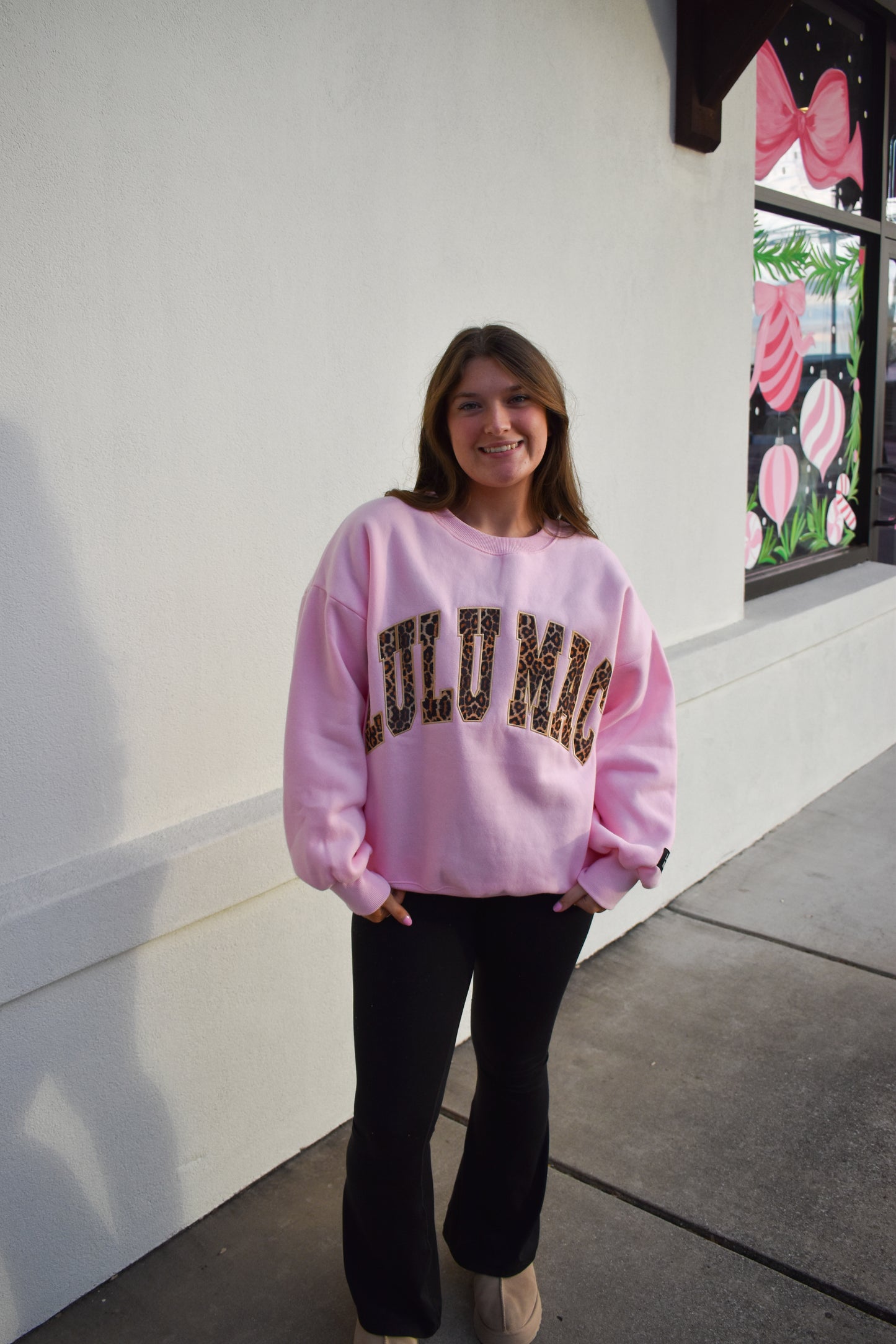 Leopard Lulu Mac Pink Sweatshirt