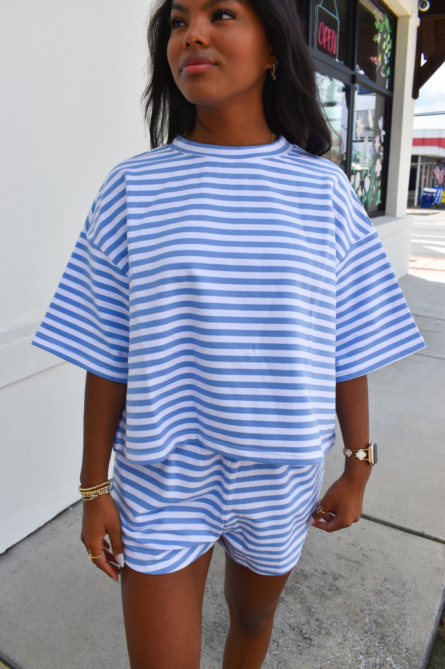 Striped Oversized Boxy Tee