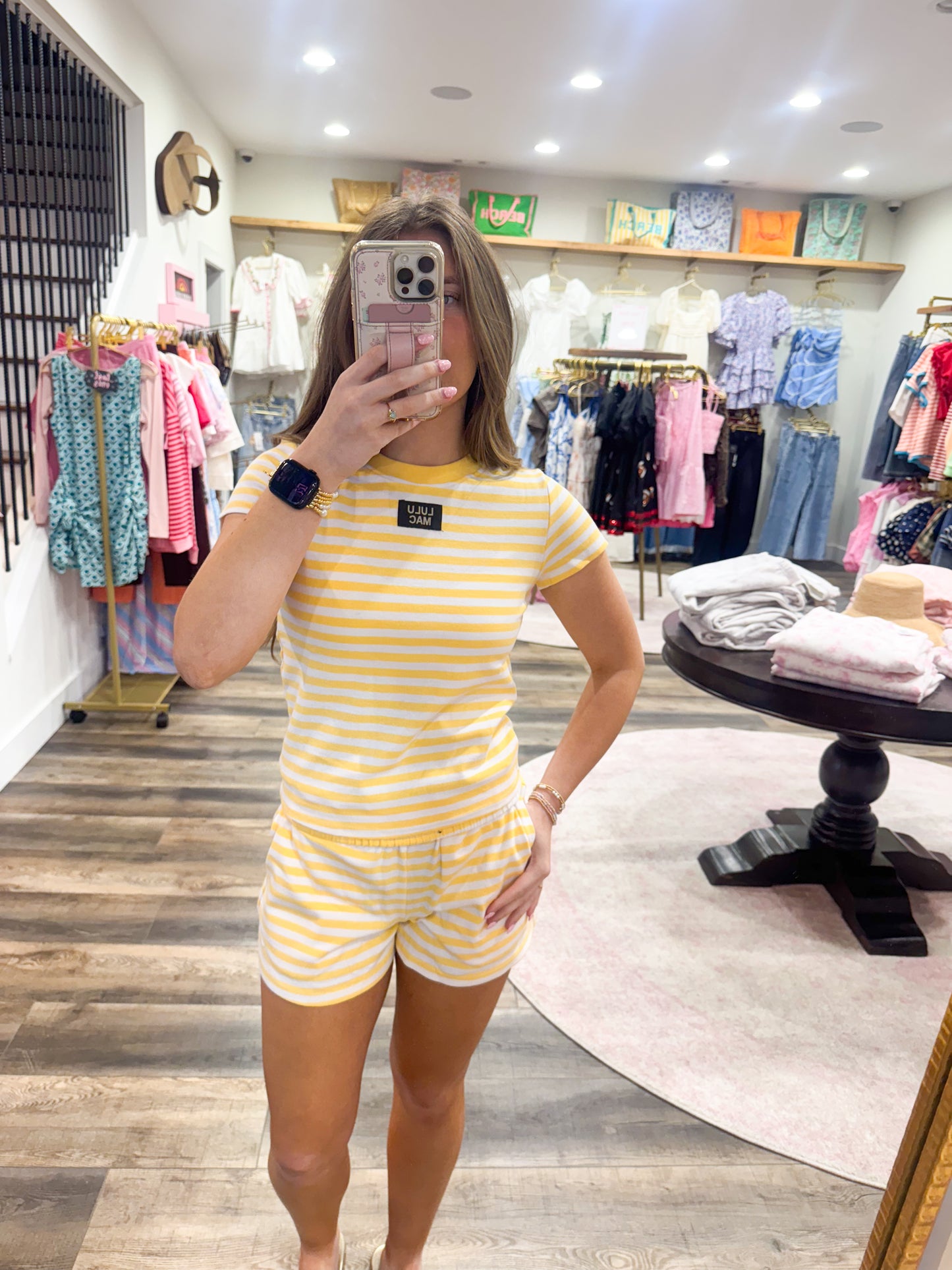 Stripe Shorts: Yellow