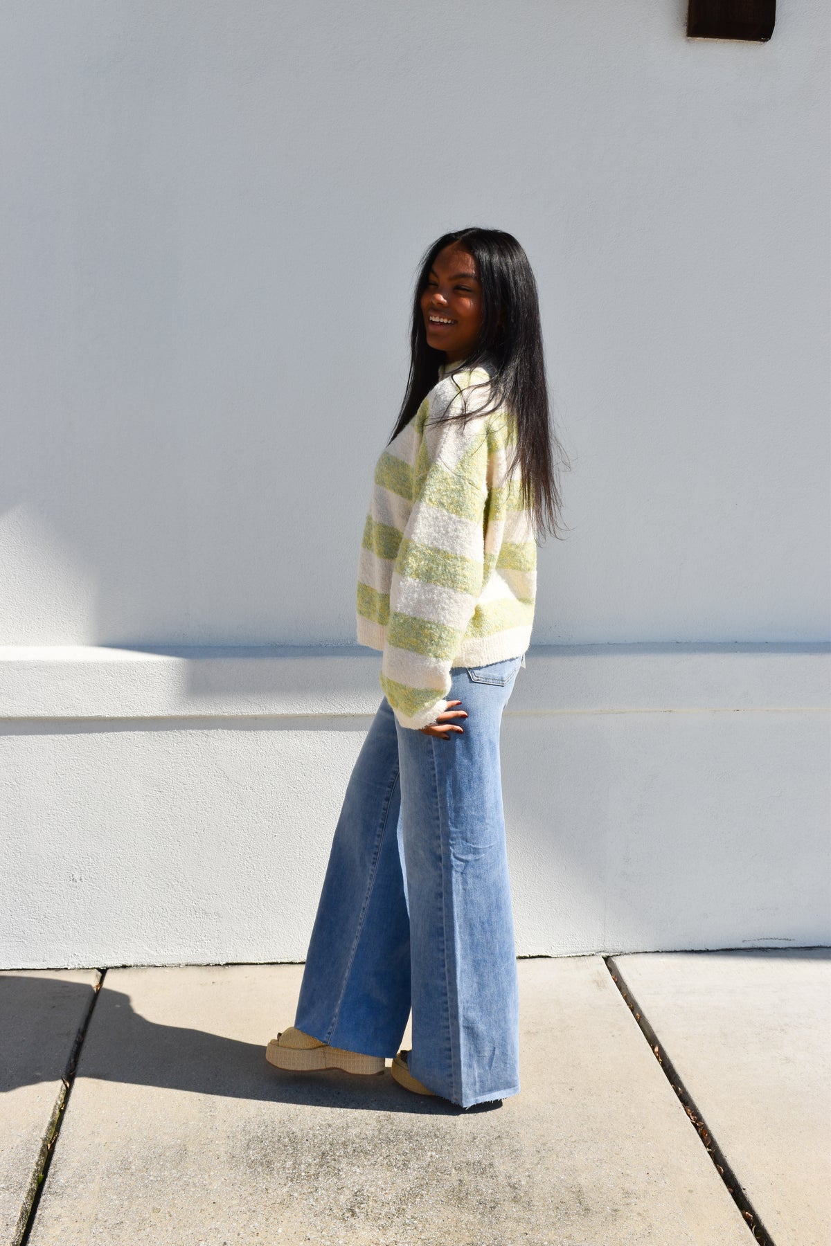 Sage & Sweet Striped Cardigan