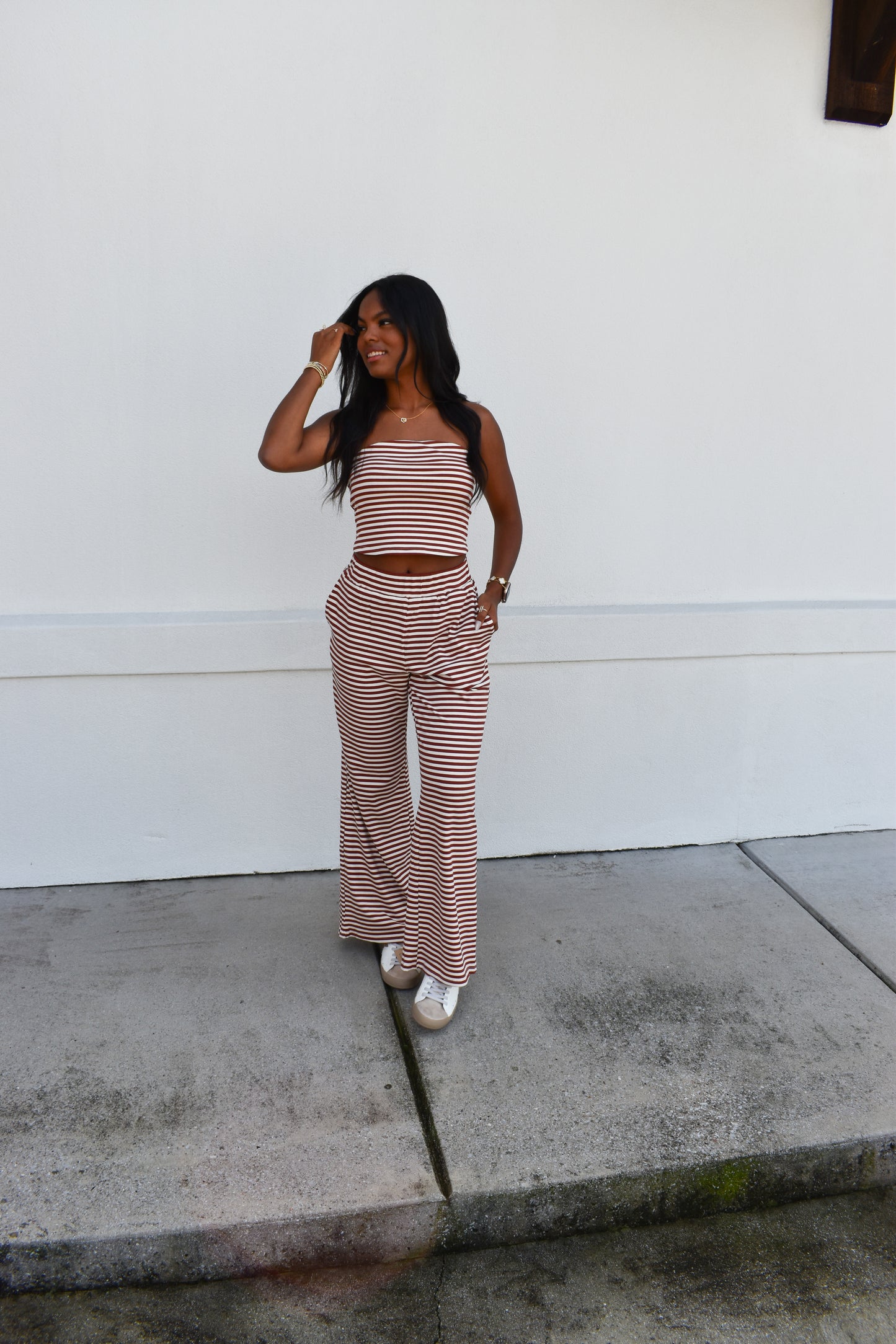 Striped Tube Top Set