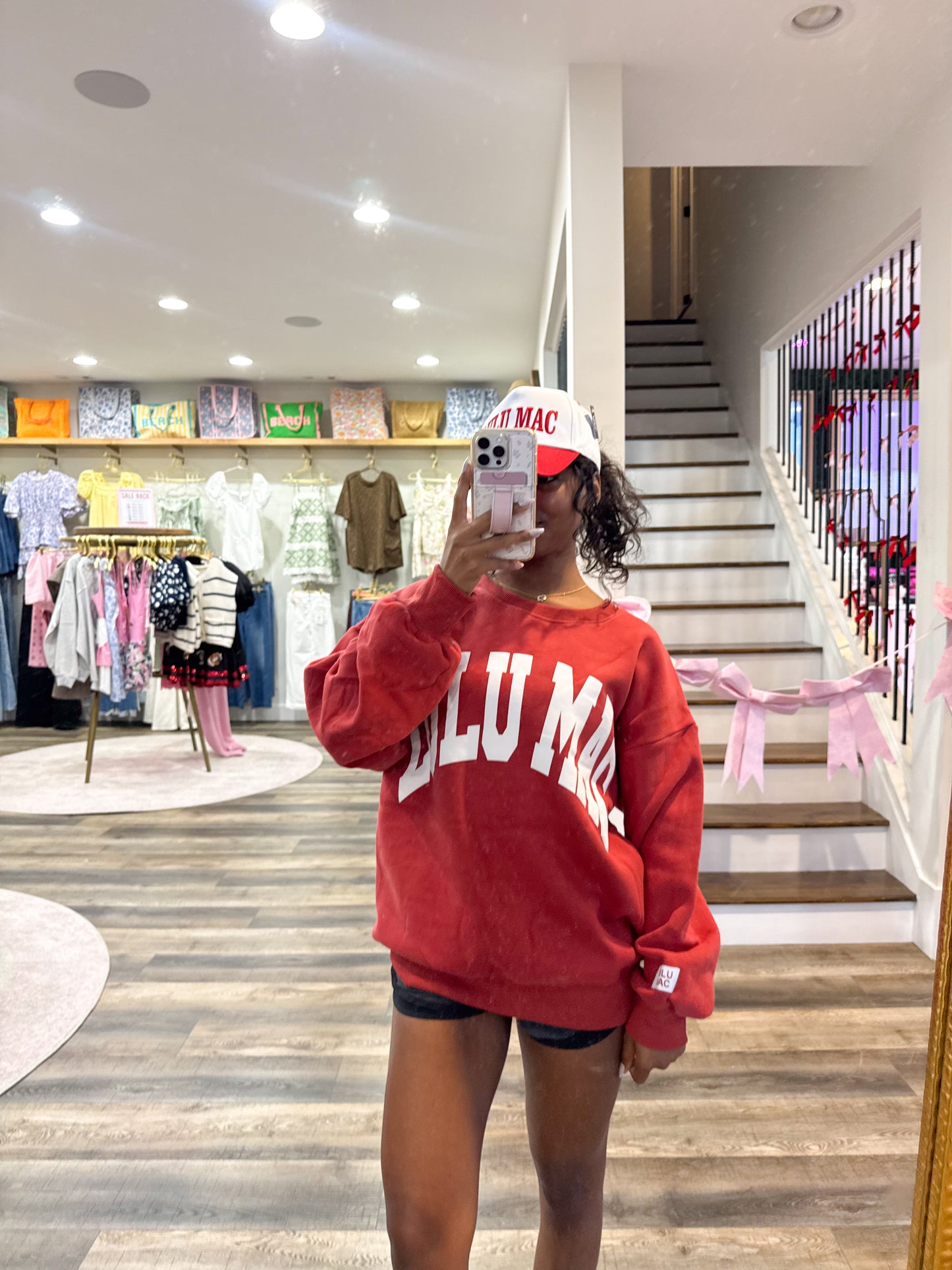 Lulu Mac Sweatshirt Crimson/White
