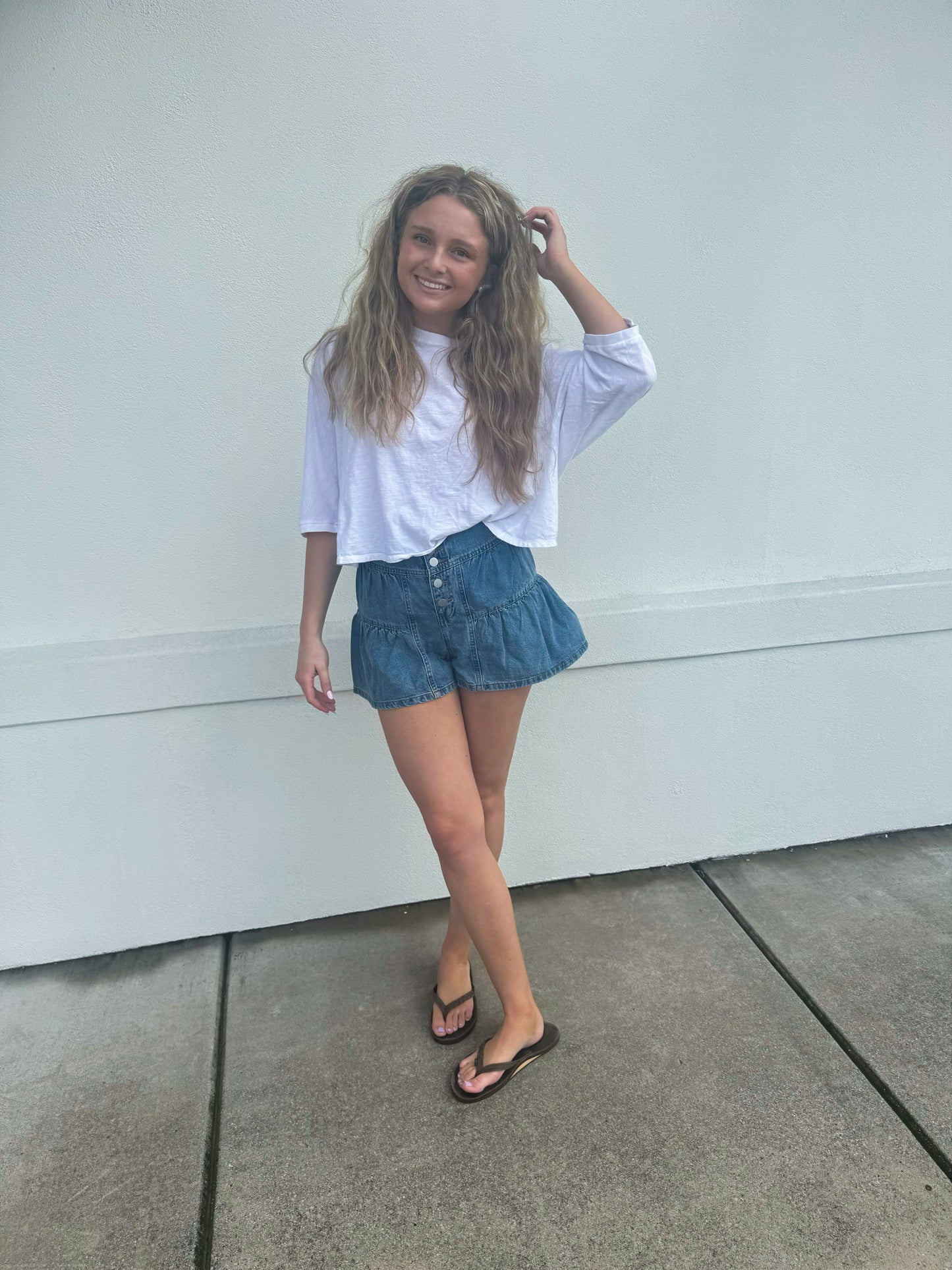 High Waist Ruffle Shorts