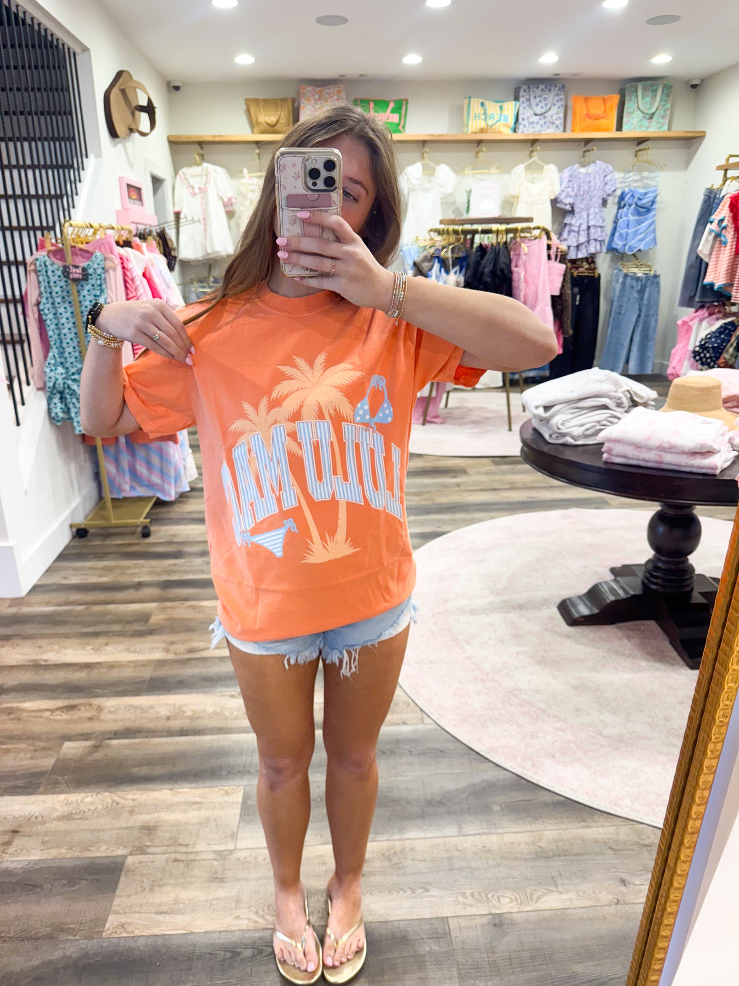 Lulu Mac Bikini Adult Melon Comfort Colors Tee