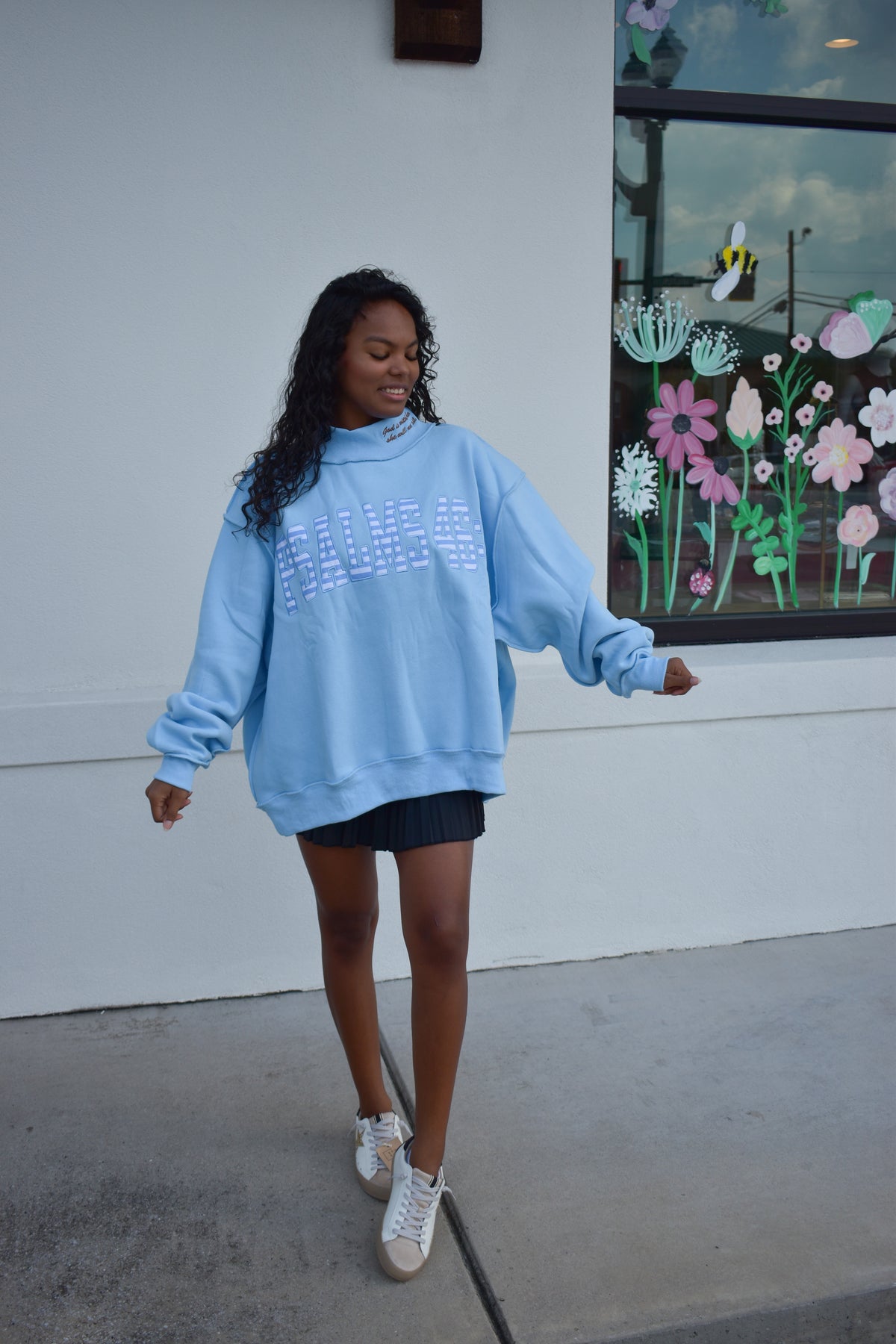 PSALMS 46:5 Double-Embroidered MockNeck