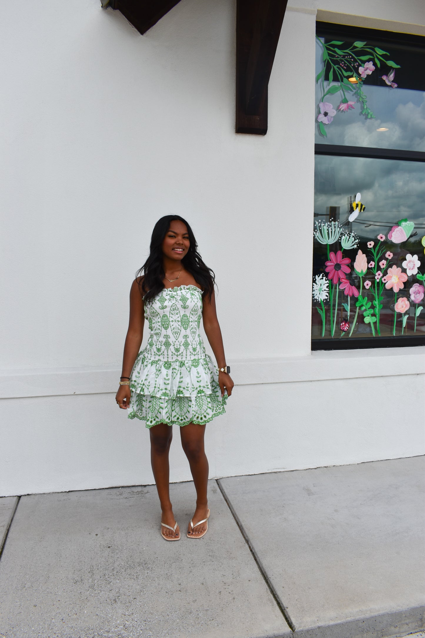 Lola Smocked Ruffle Mini Dress